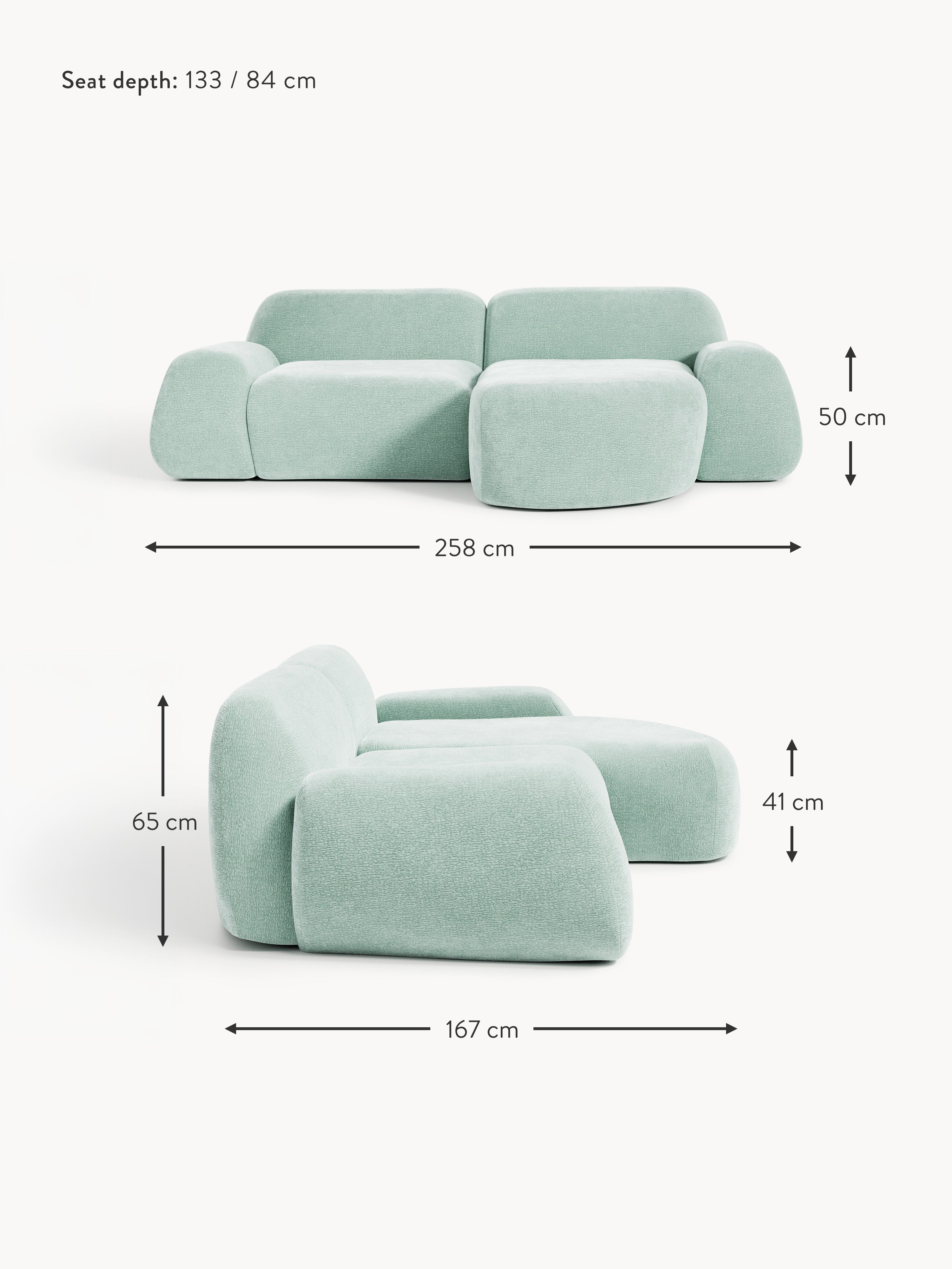 Wolke Modular Corner Sofa (3-seater)