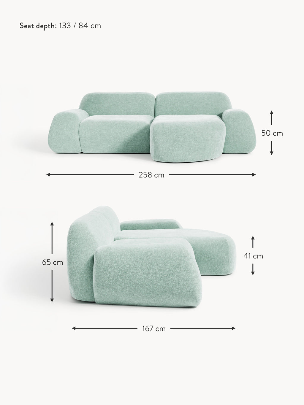Wolke Modular Corner Sofa (3-seater)
