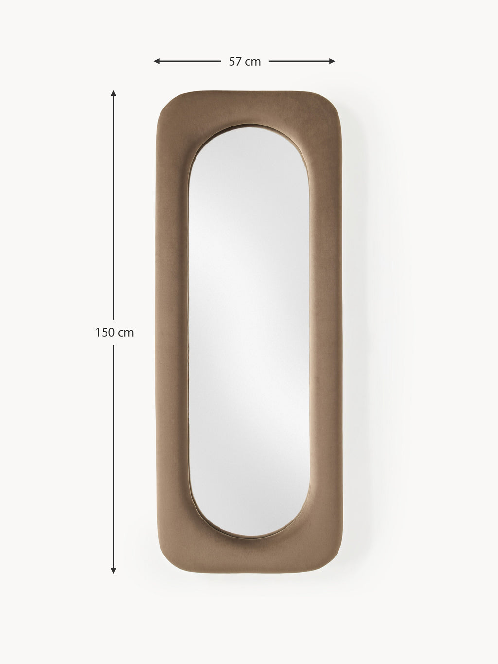 Zola Full-Length Wall Mirror with Velvet Frame