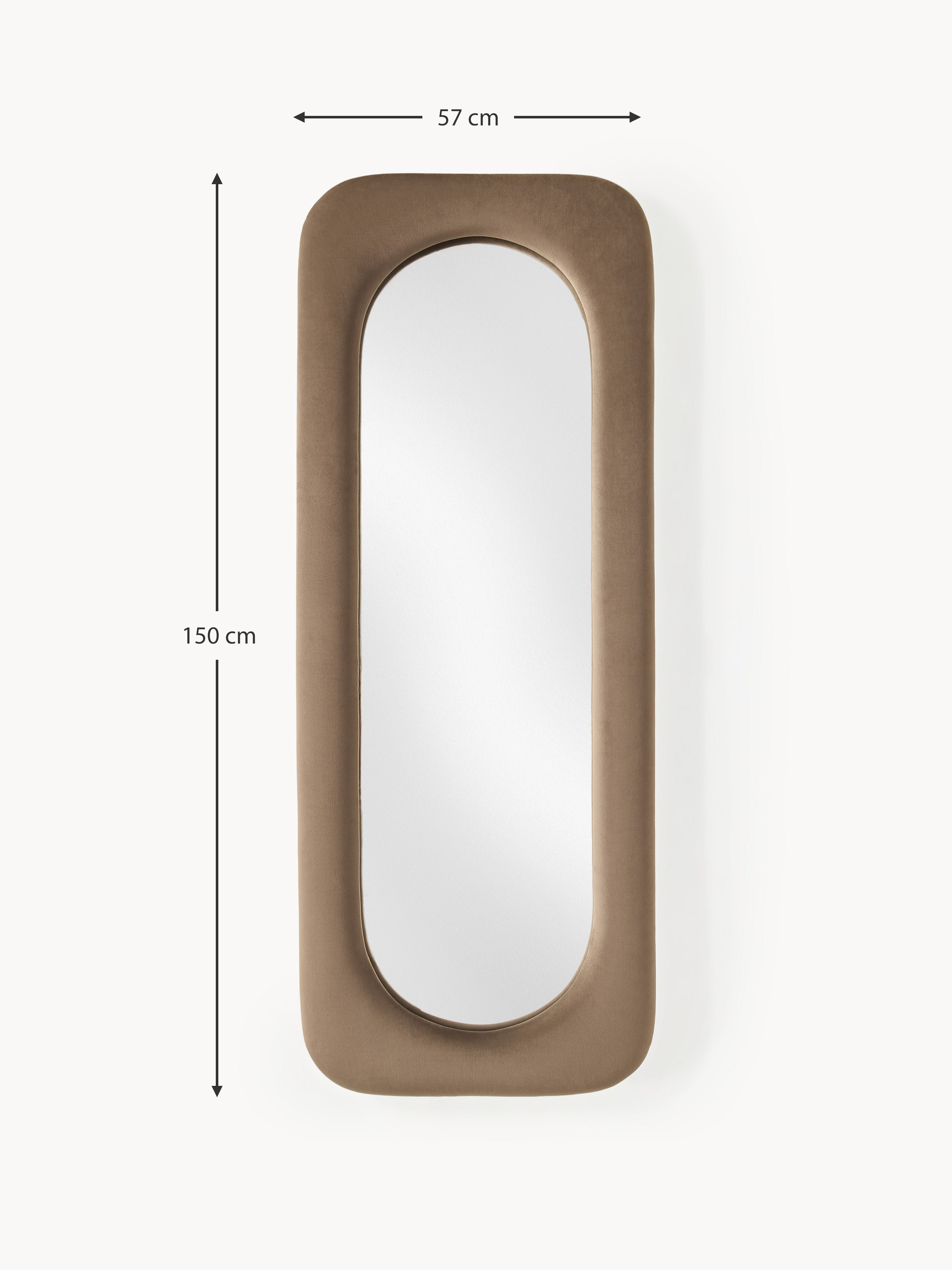 Zola Full-Length Wall Mirror with Velvet Frame