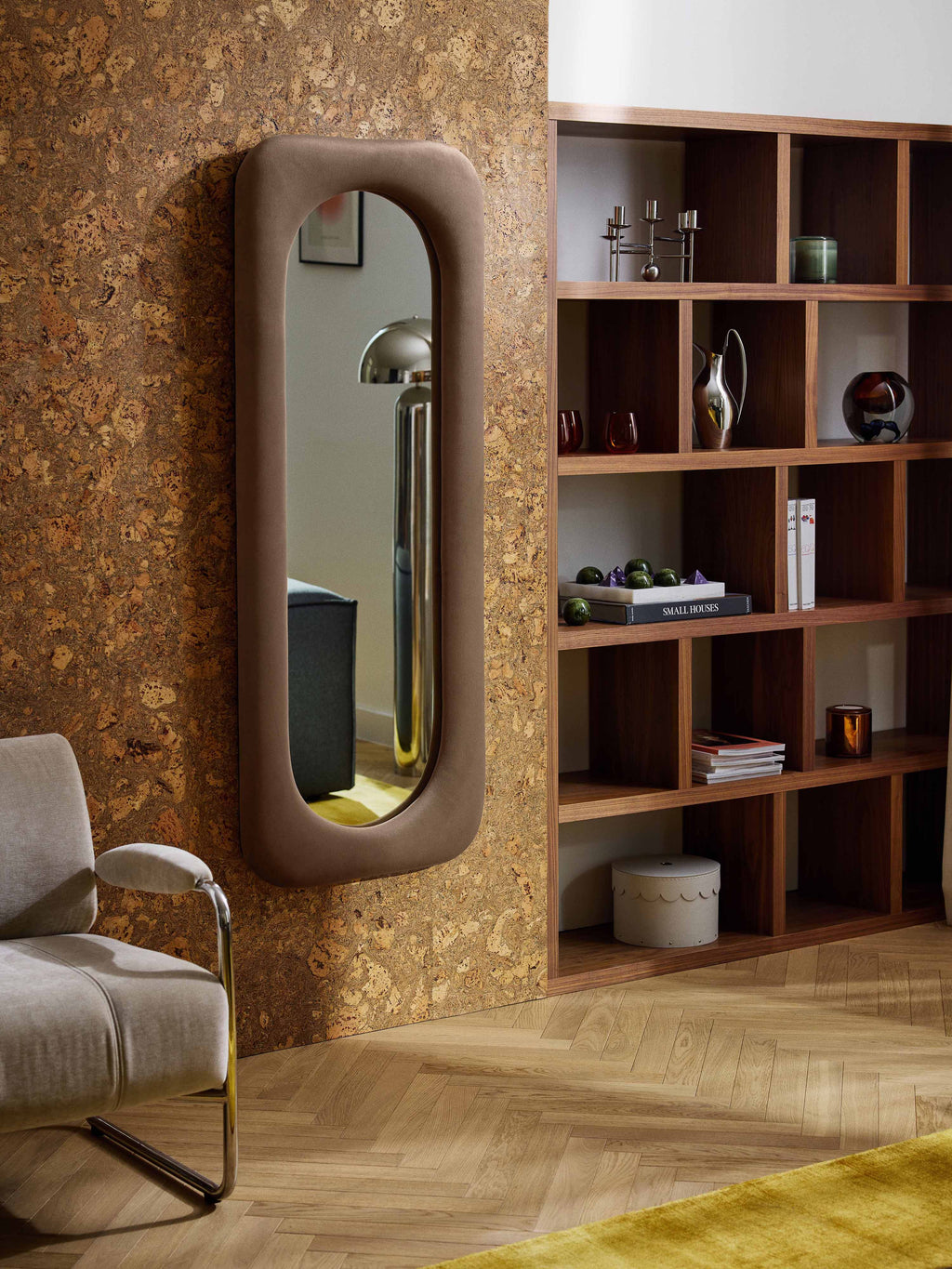 Zola Full-Length Wall Mirror with Velvet Frame