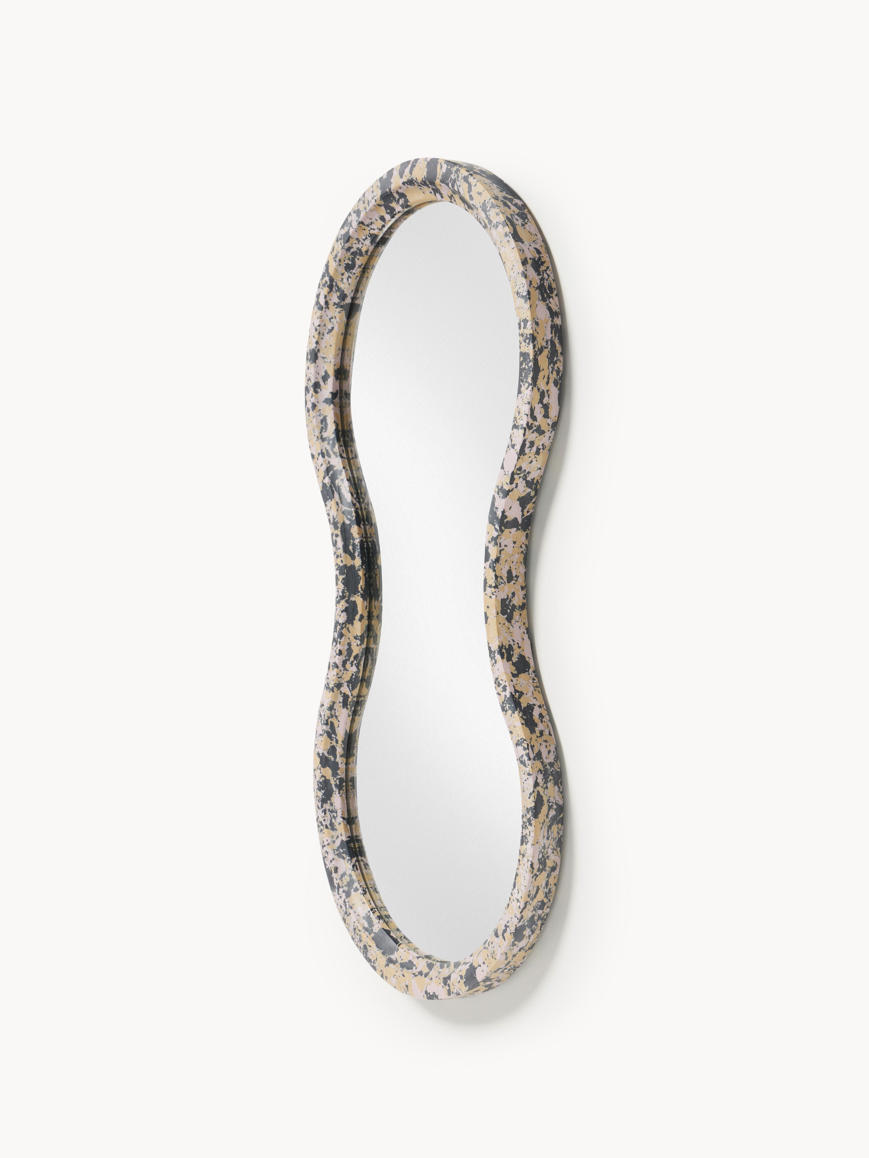 Elara Wall Mirror with Engineered Marble Frame