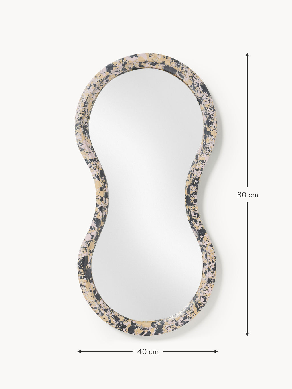 Elara Wall Mirror with Engineered Marble Frame