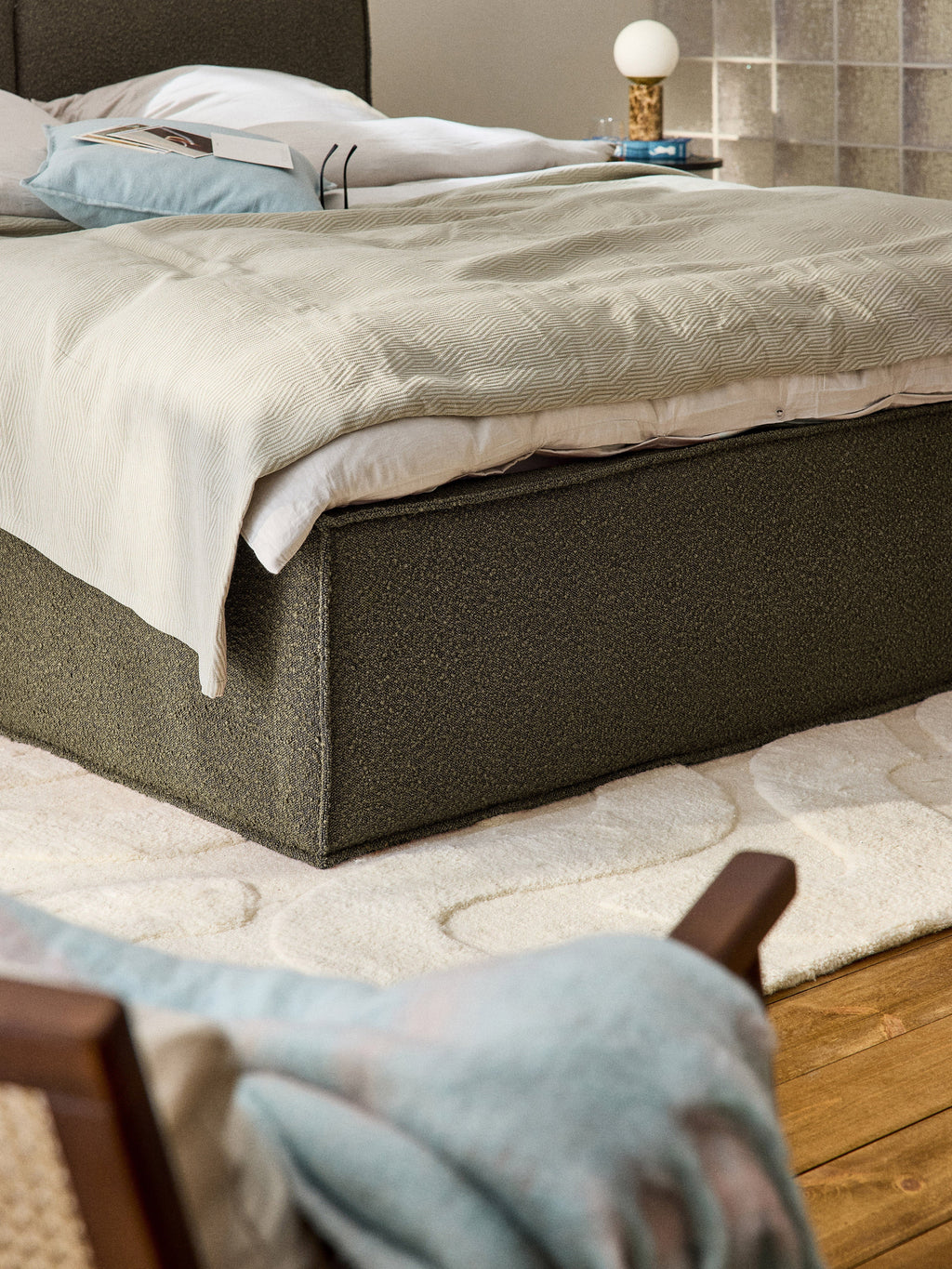Dream Upholstered Bouclé Bed
