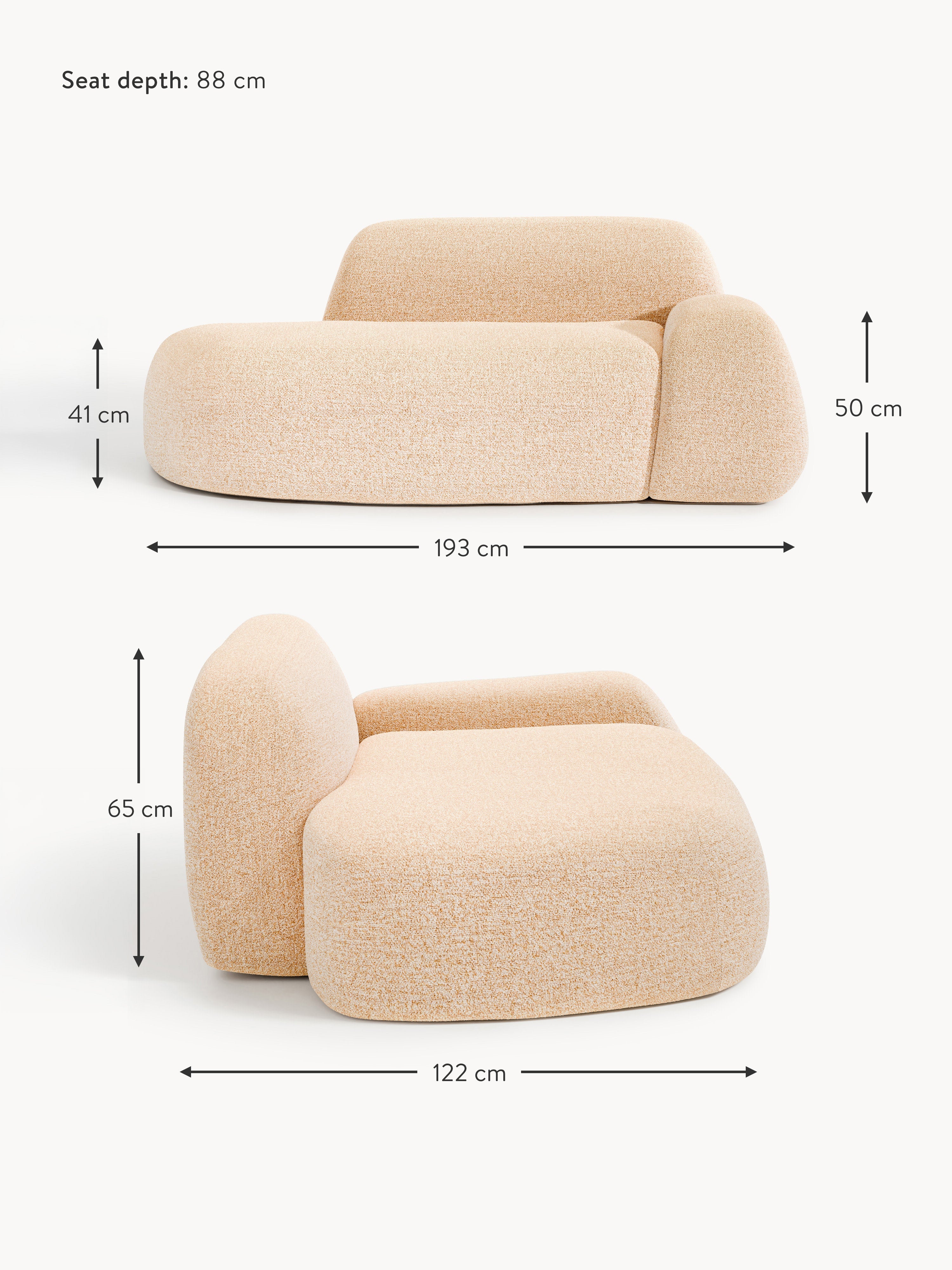 Wolke Bouclé Sofa (2-seater) with Chaise End