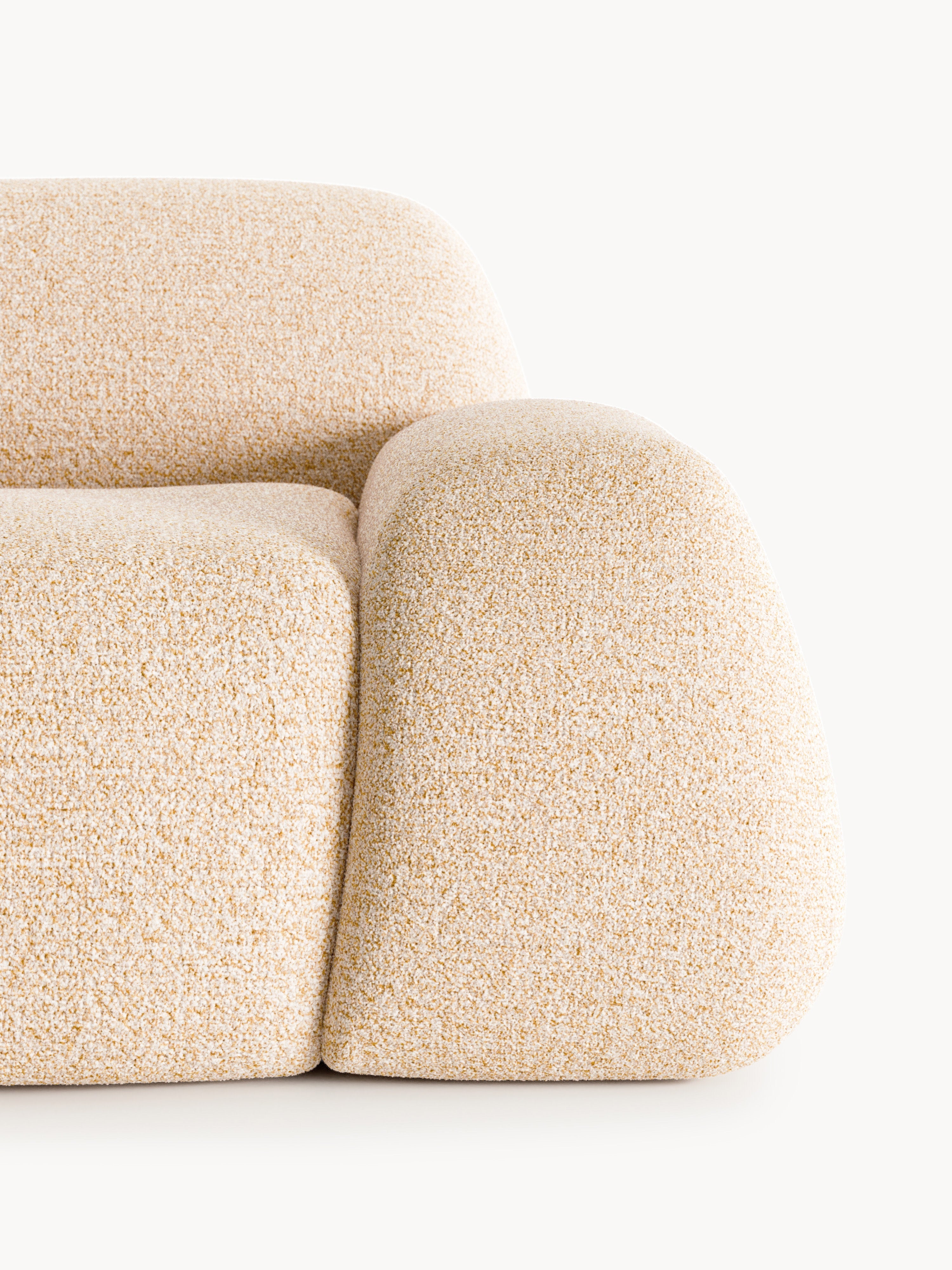 Wolke Bouclé Sofa (2-seater) with Chaise End