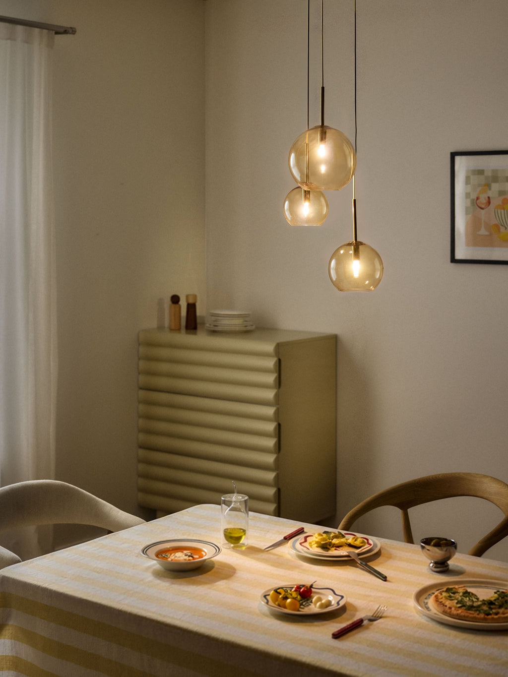 Raquel Glass Ball Cluster Pendant Light