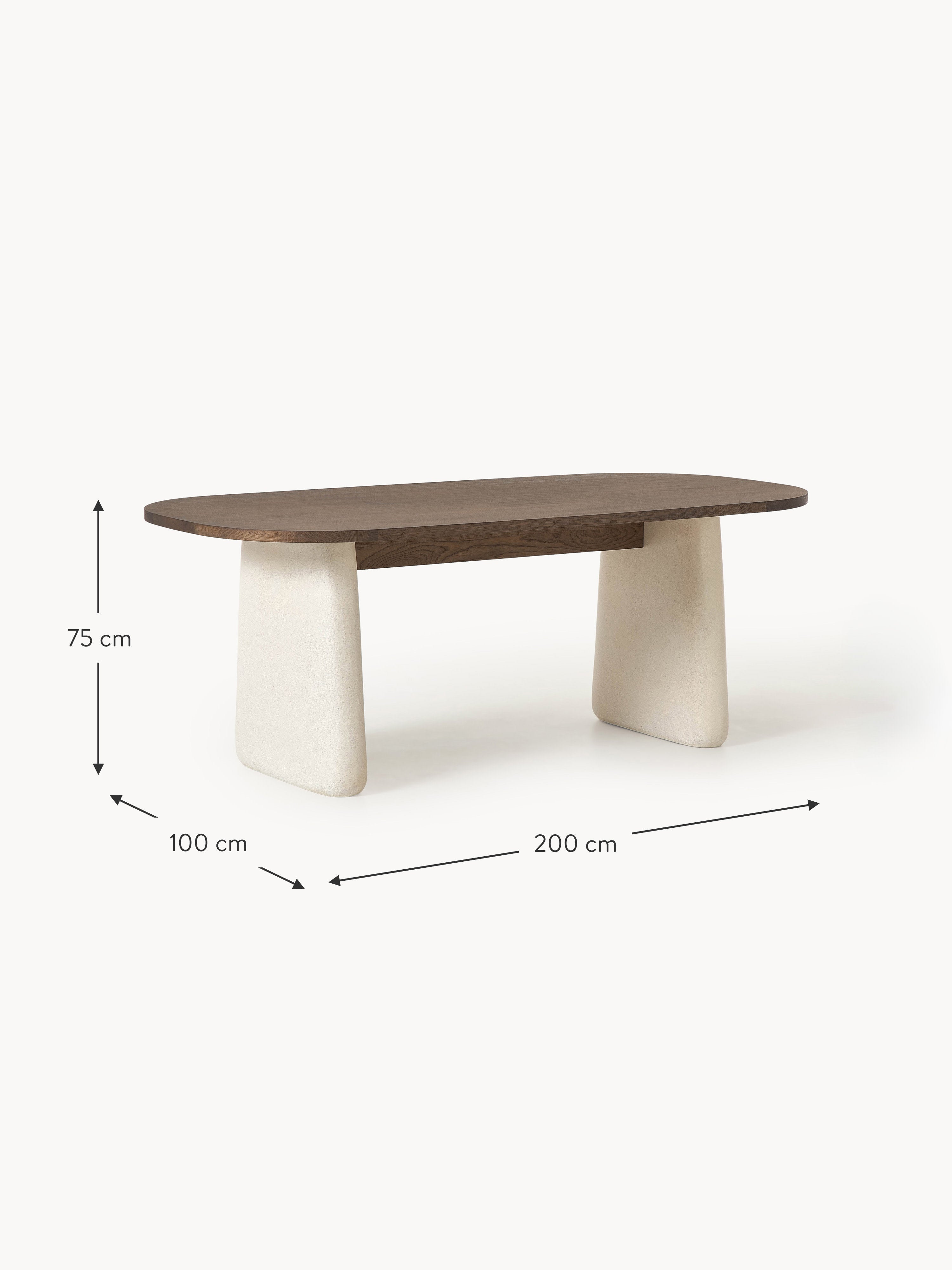 Dune Oval Oak Wood Dining Table, in various sizes