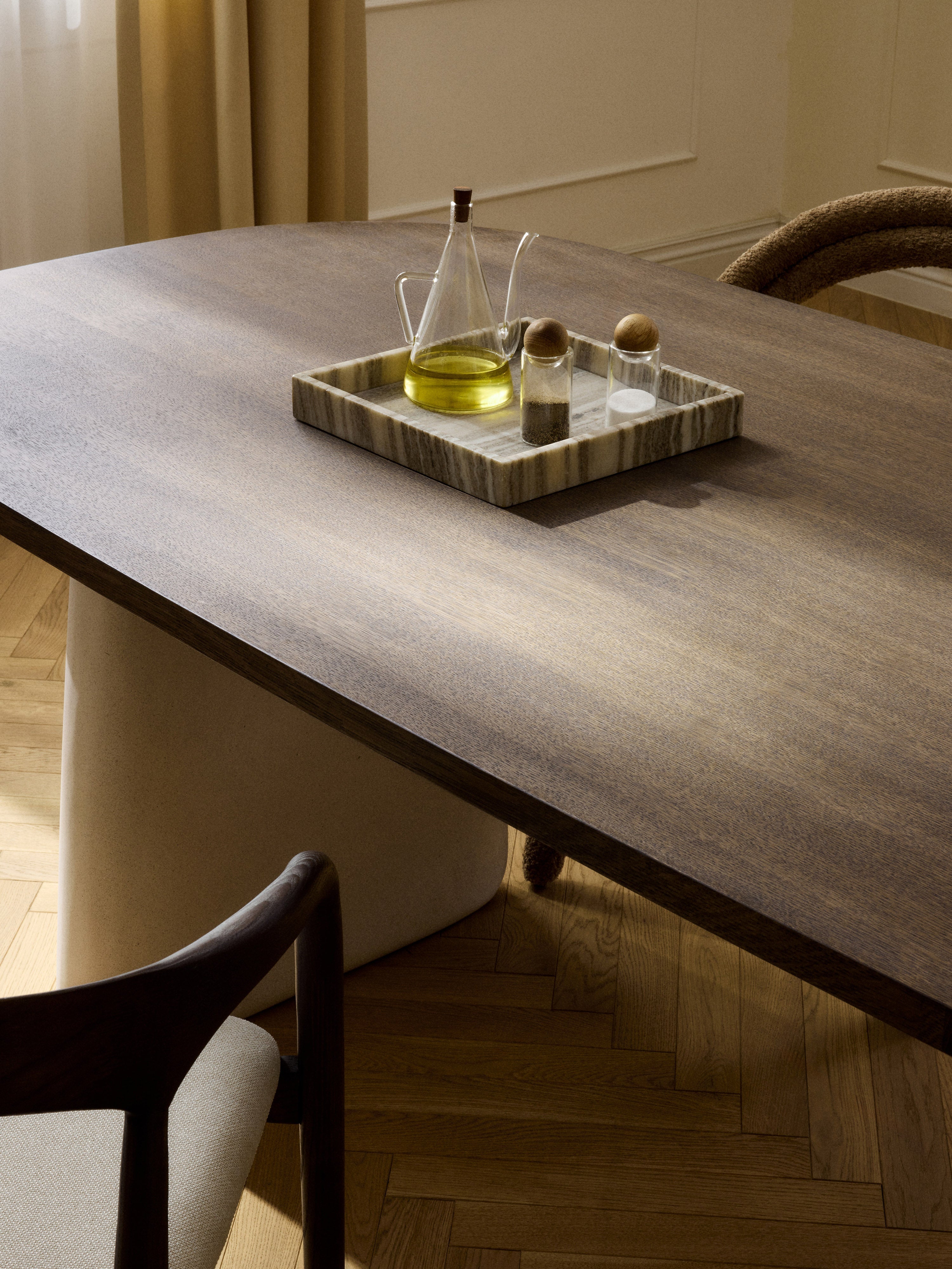 Dune Oval Oak Wood Dining Table, in various sizes