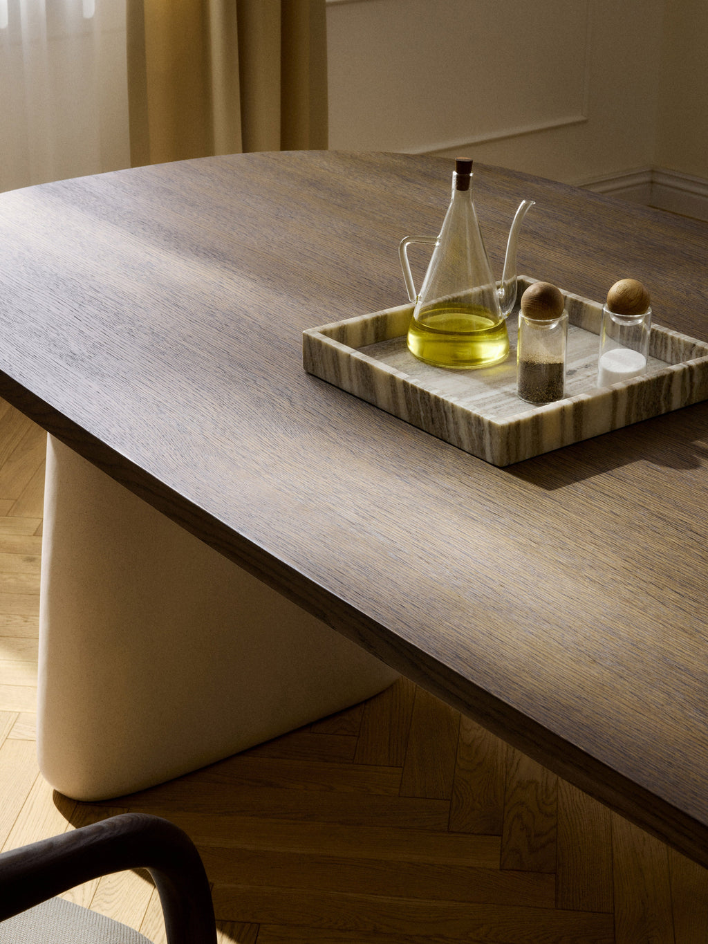 Dune Oval Oak Wood Dining Table, in various sizes