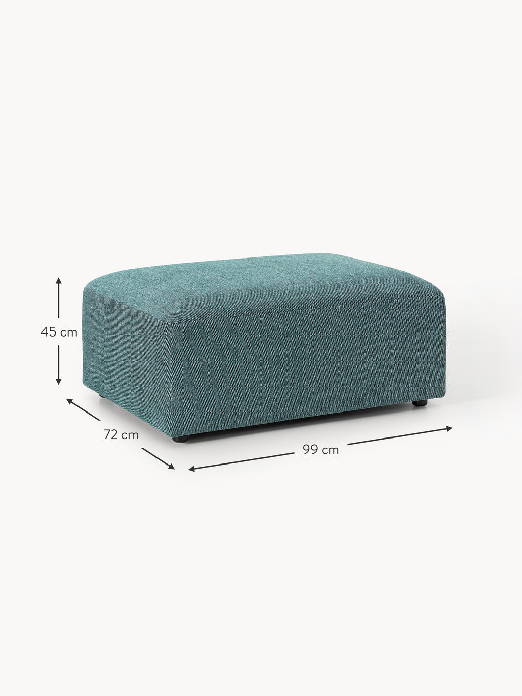Melva Ottoman, W 99 x D 72 cm