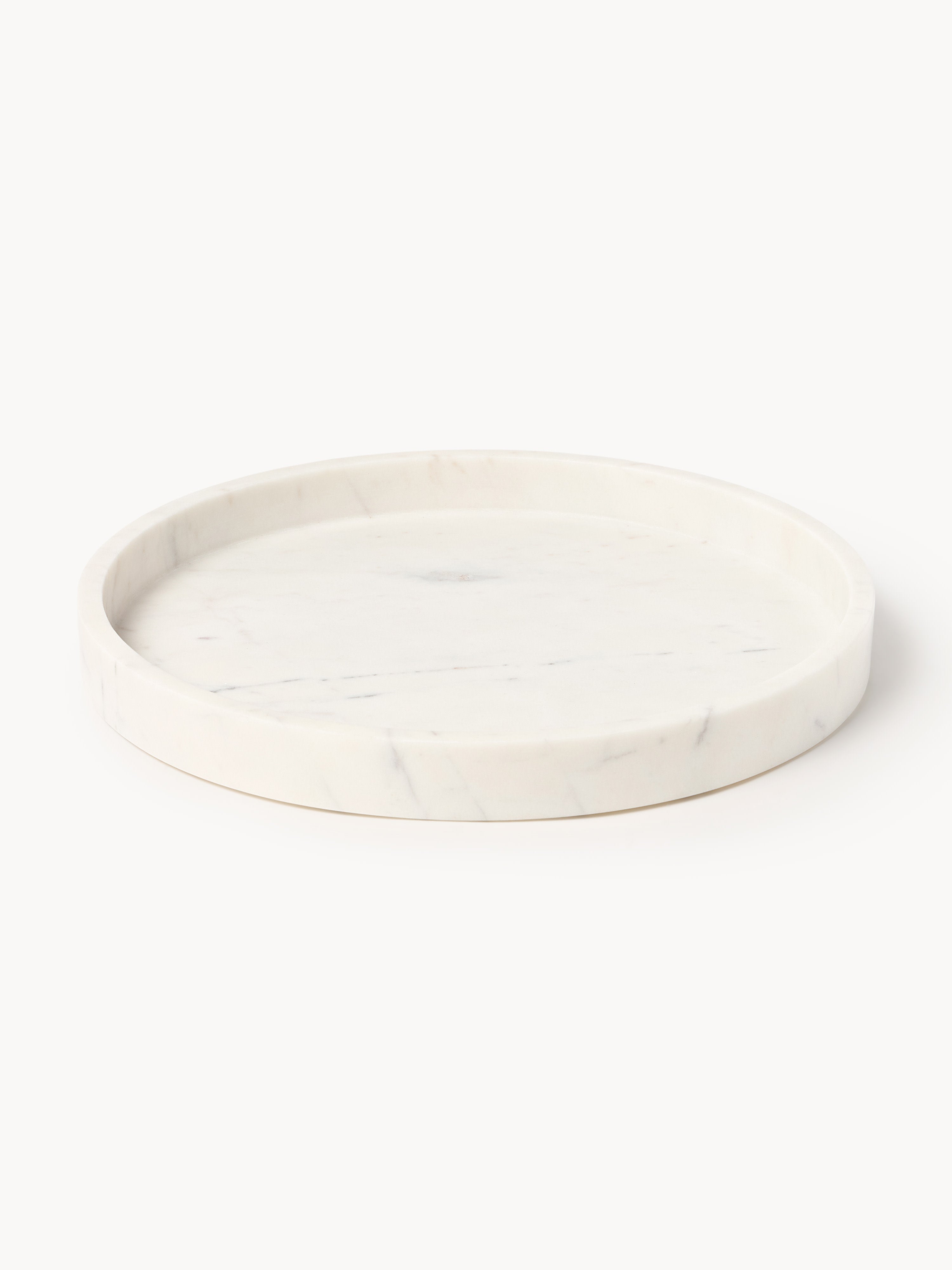 Santorini Handmade Oval Decorative Marble Bowl, W 35 cm