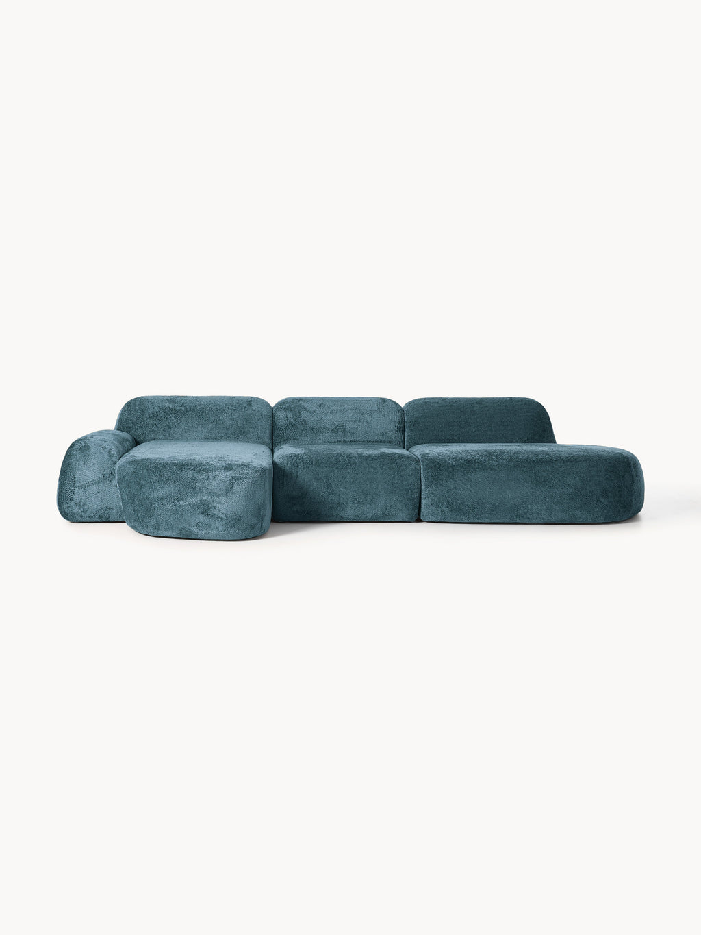 Gallery image 1 - Modular Teddy Bouclé Corner Sofa Wolke (4-seater) with Chaise End