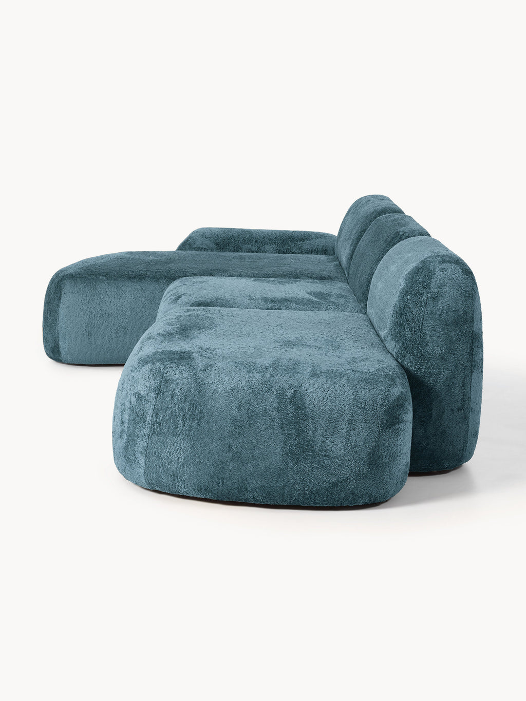 Wolke Modular Teddy Bouclé Corner Sofa (4-seater) with Chaise End