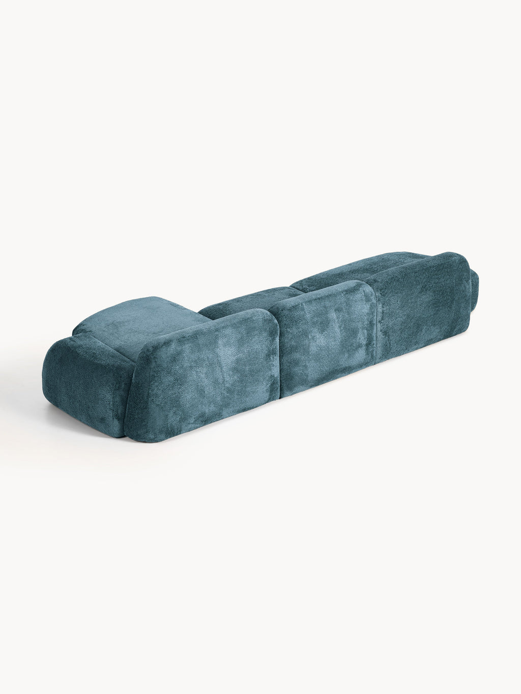 Wolke Modular Teddy Bouclé Corner Sofa (4-seater) with Chaise End