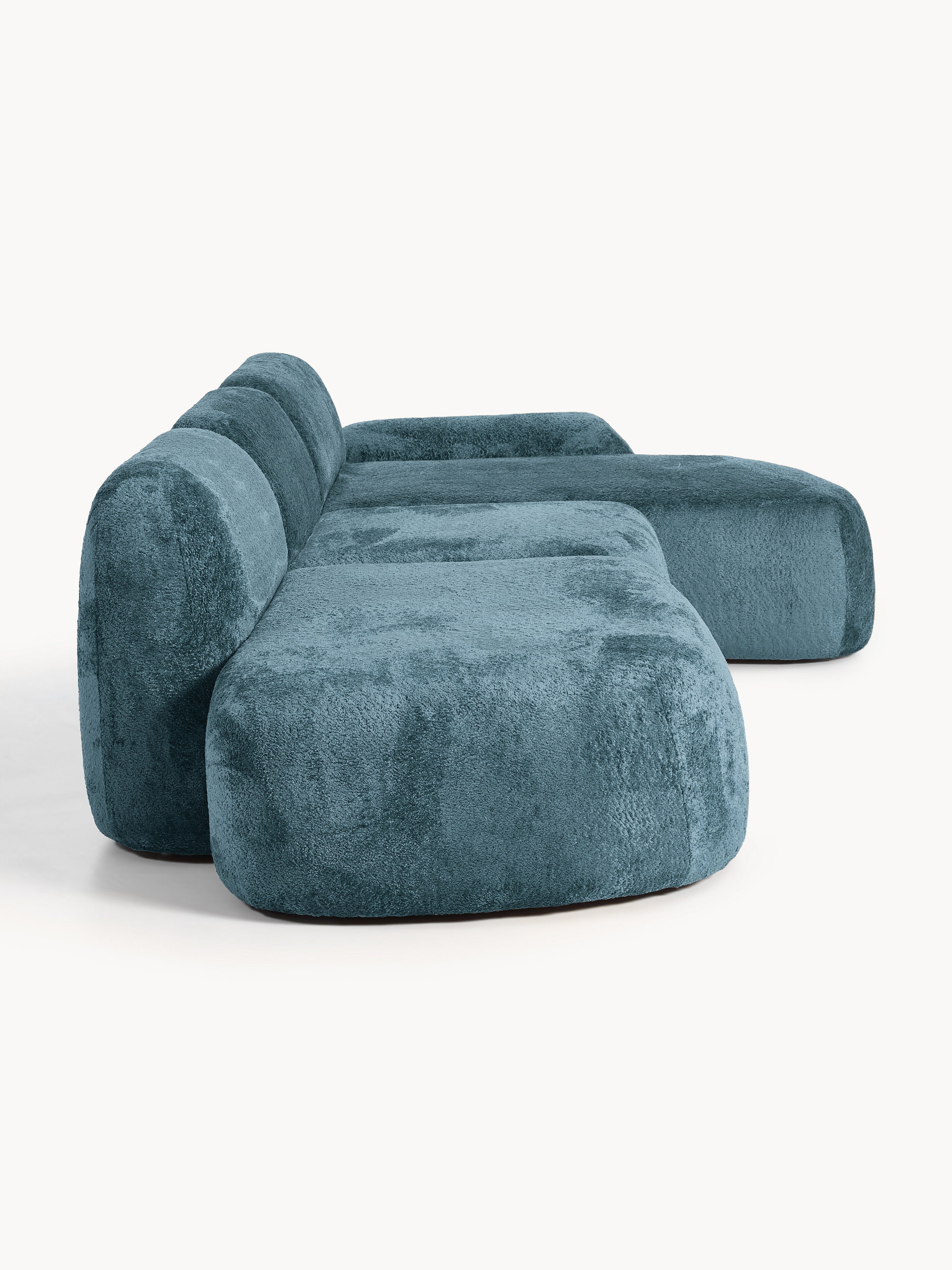 Wolke Modular Teddy Bouclé Corner Sofa (4-seater) with Chaise End