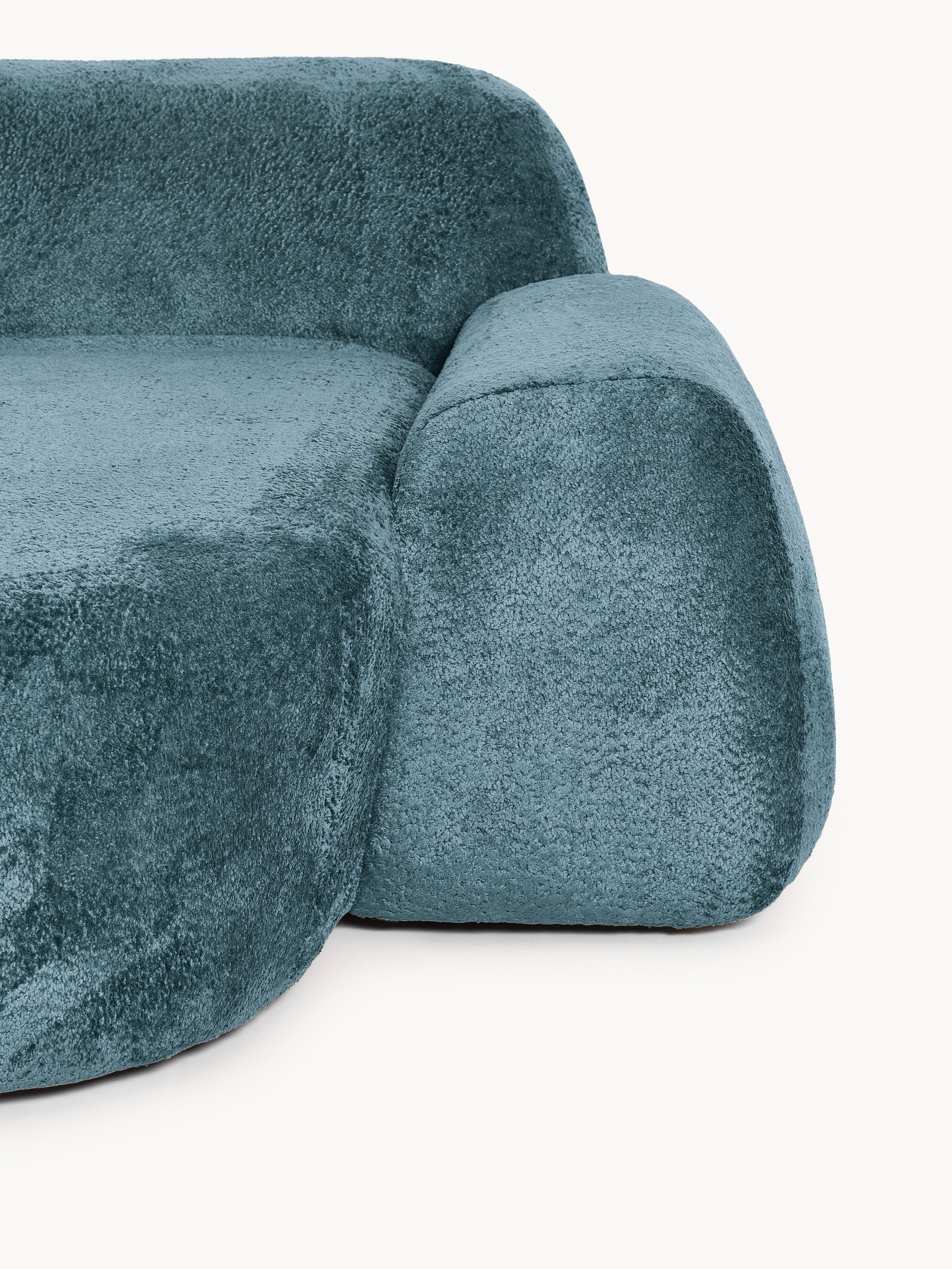 Wolke Modular Teddy Bouclé Corner Sofa (4-seater) with Chaise End