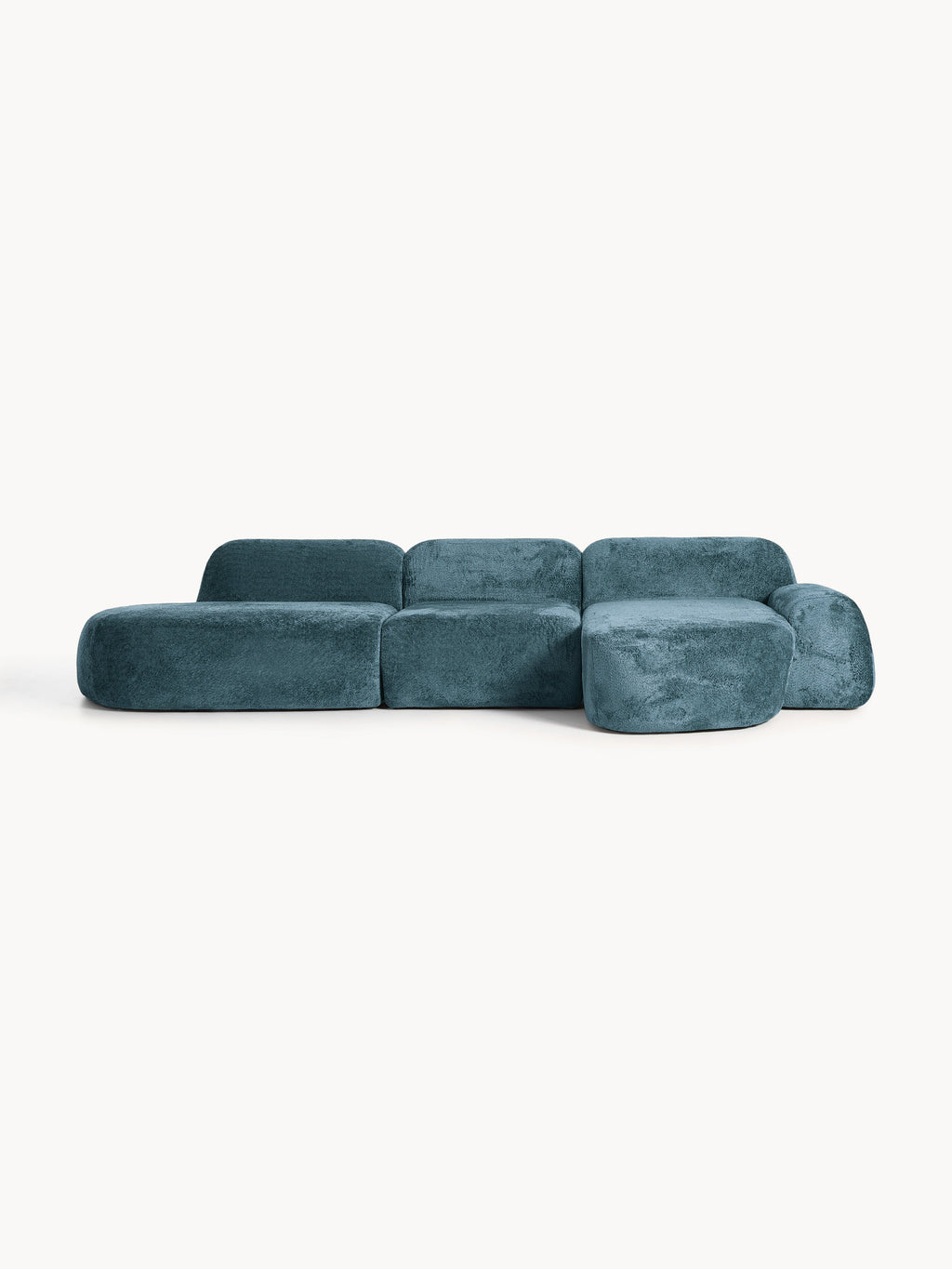 Wolke Modular Teddy Bouclé Corner Sofa (4-seater) with Chaise End