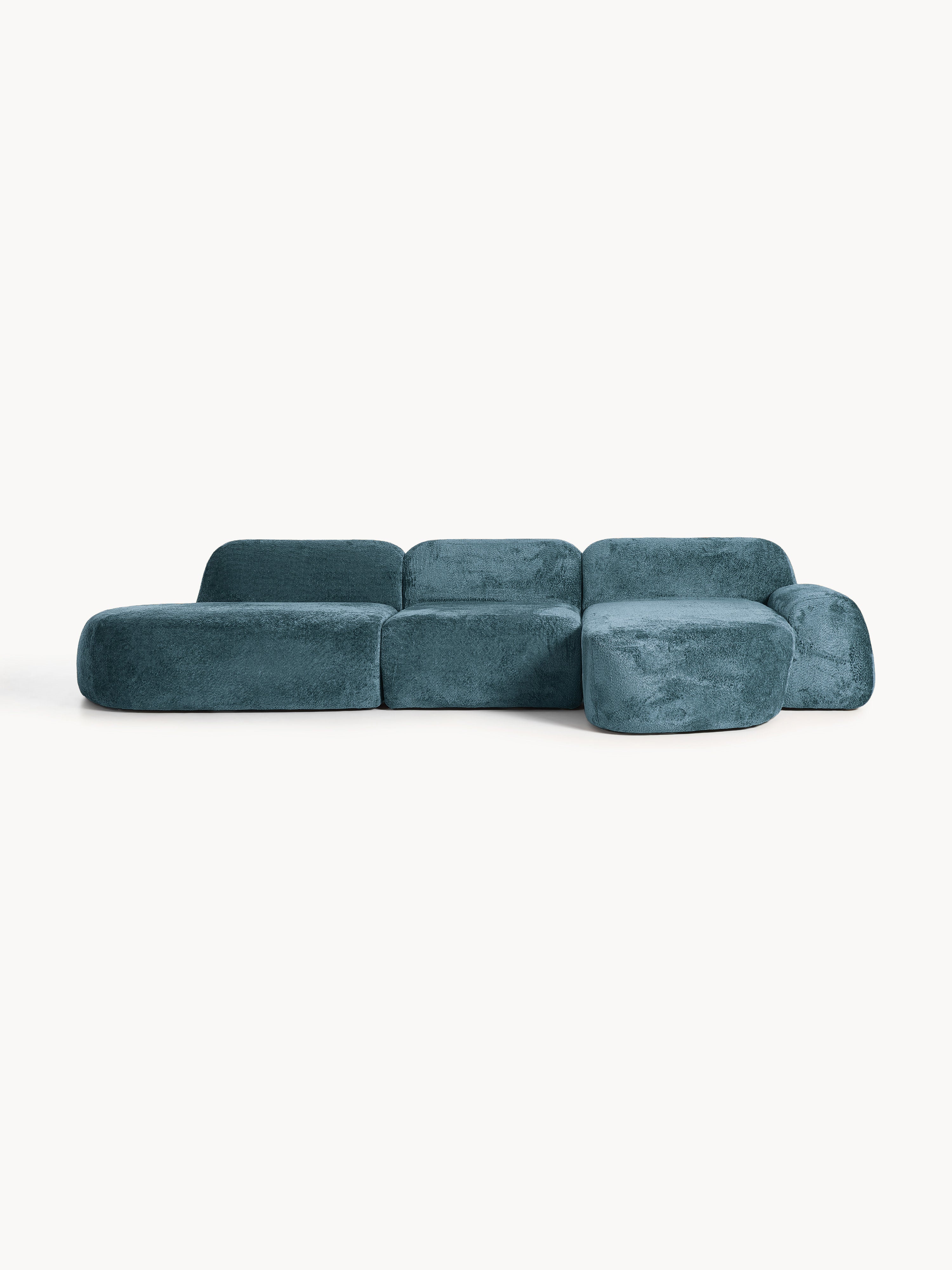 Wolke Modular Teddy Bouclé Corner Sofa (4-seater) with Chaise End