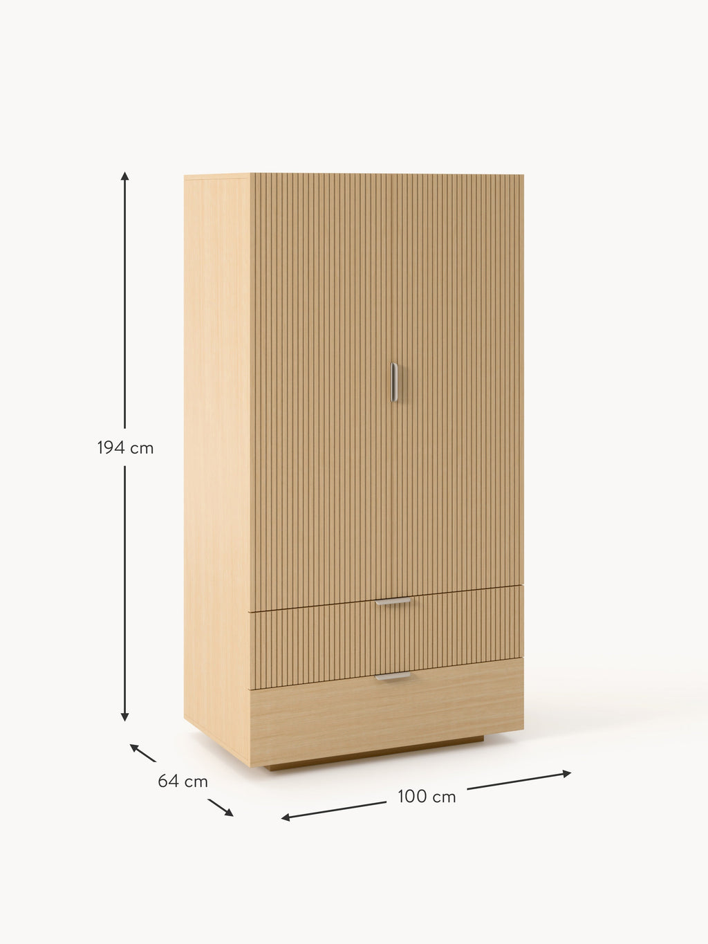 Sato Wooden Compact Wardrobe