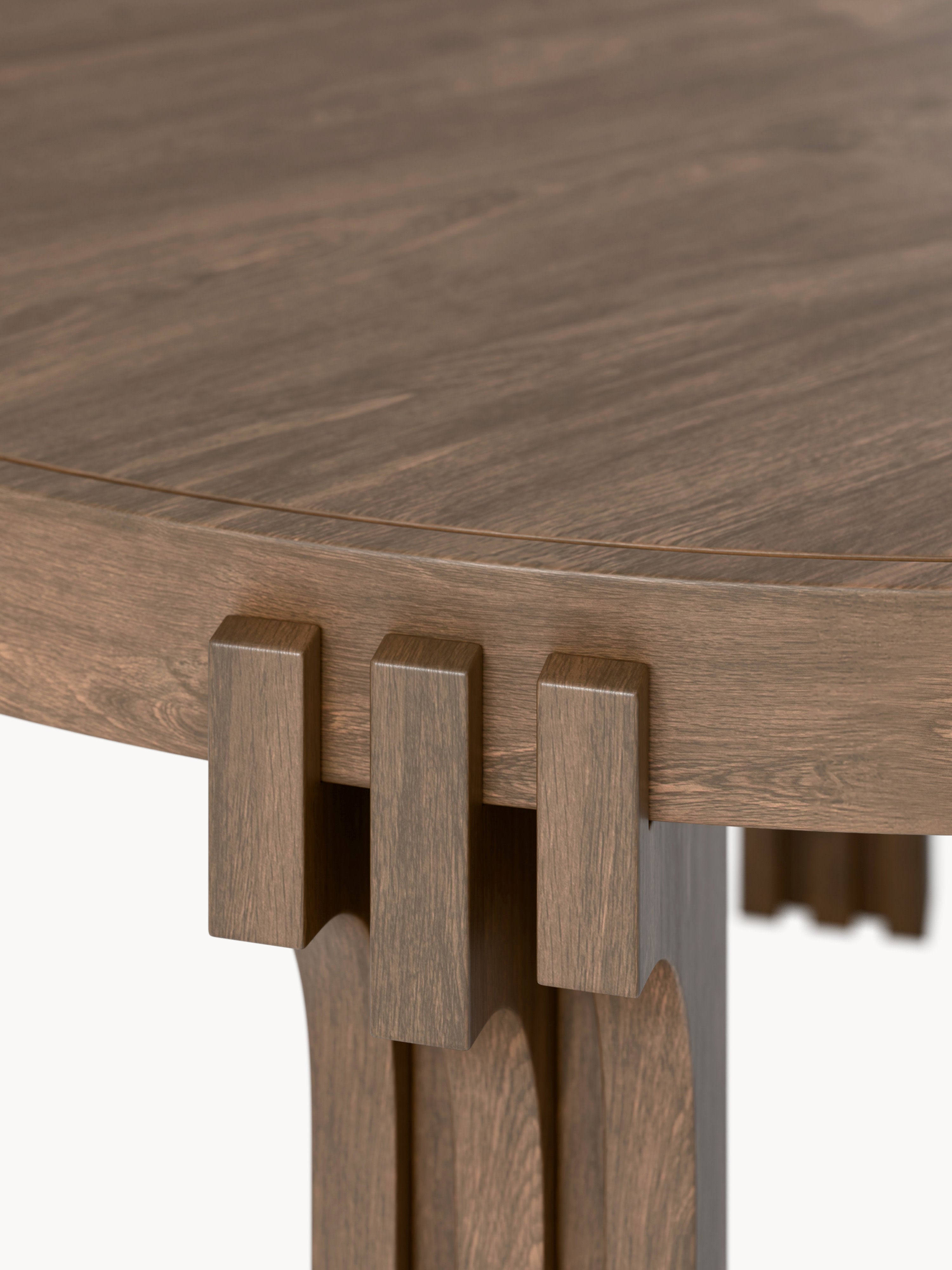 Nolan Round Oak Wood Dining Table, in various sizes