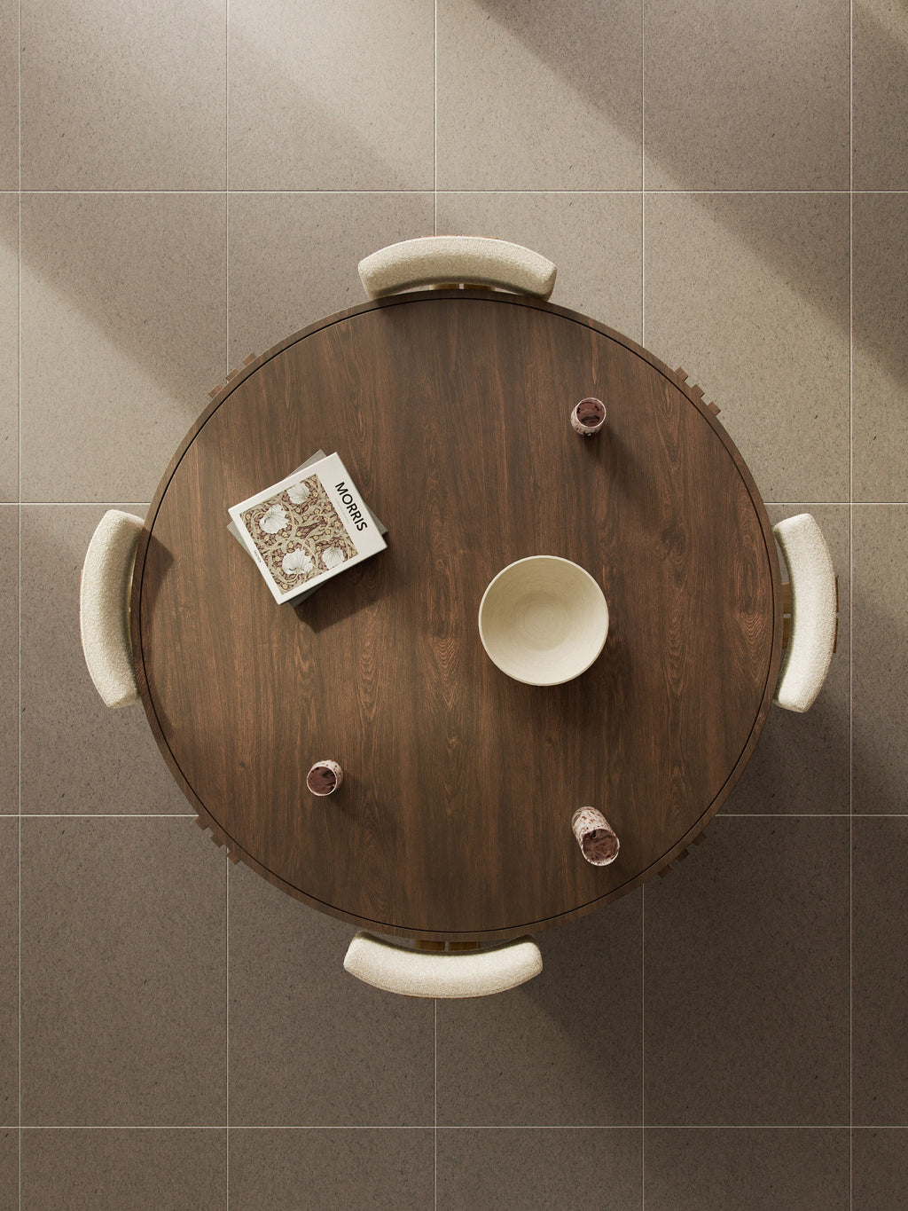 Nolan Round Oak Wood Dining Table, in various sizes