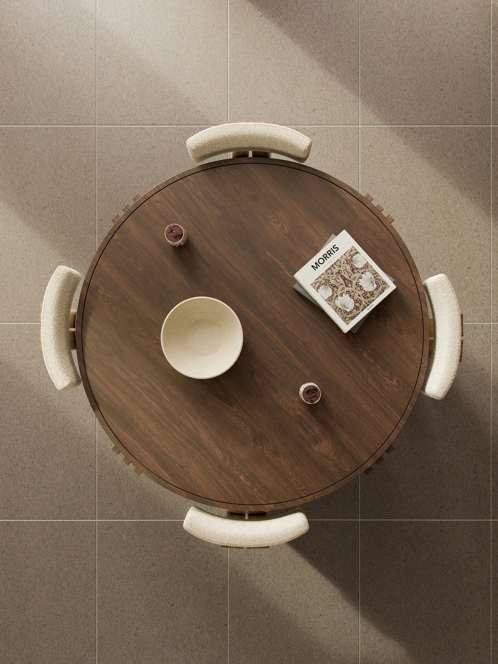 Nolan Round Oak Wood Dining Table, in various sizes