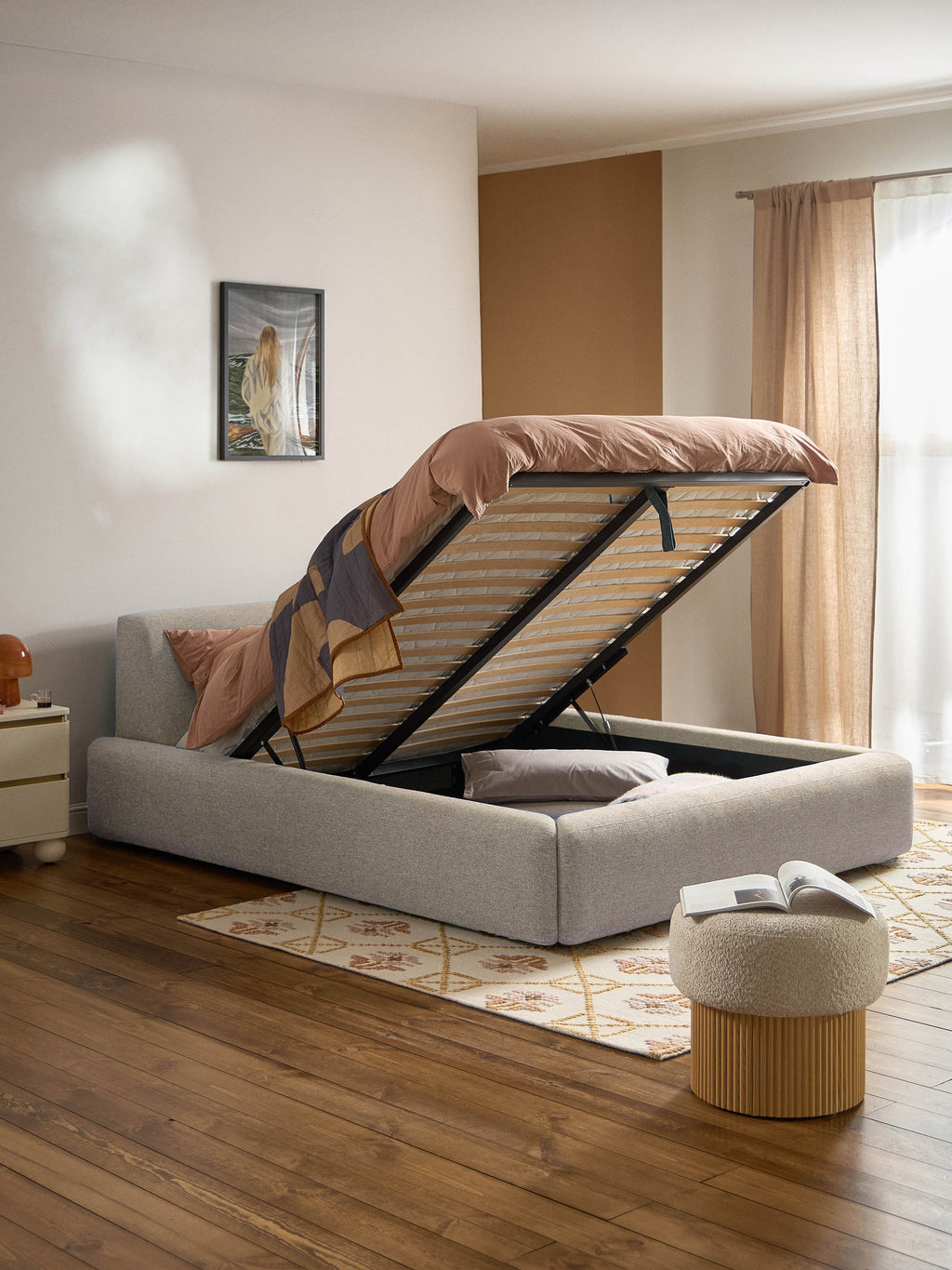 Melva Upholstered Bed with Storage