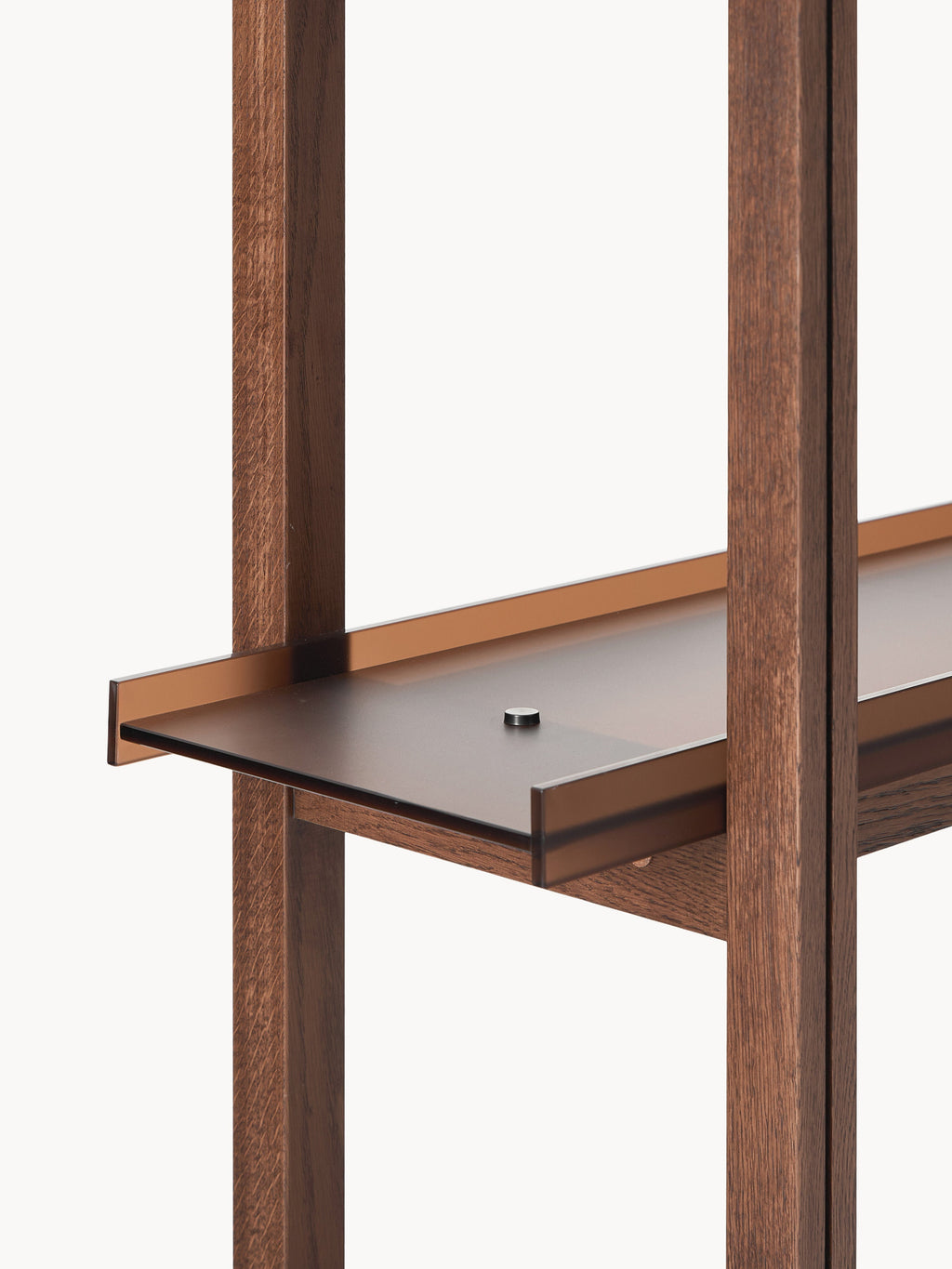 Alex Large Oak Shelving Unit with Glass Shelves