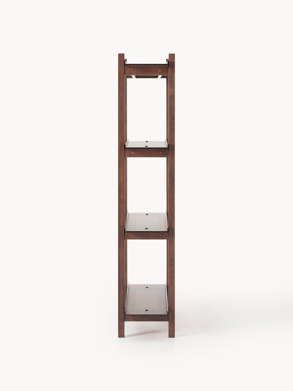 Alex Large Oak Shelving Unit with Glass Shelves