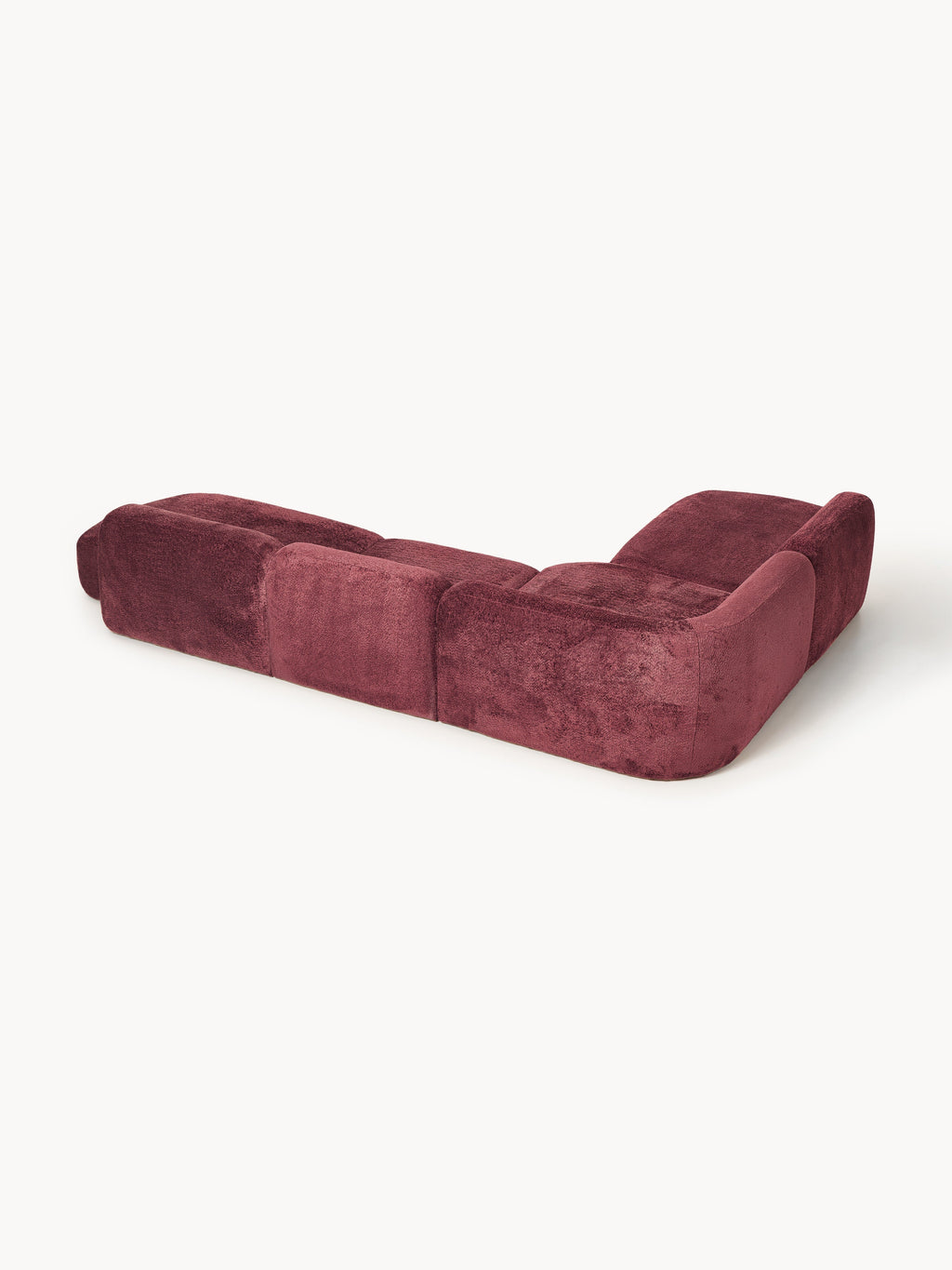 Wolke XL Modular Teddy Bouclé Corner Sofa with Chaise Ends