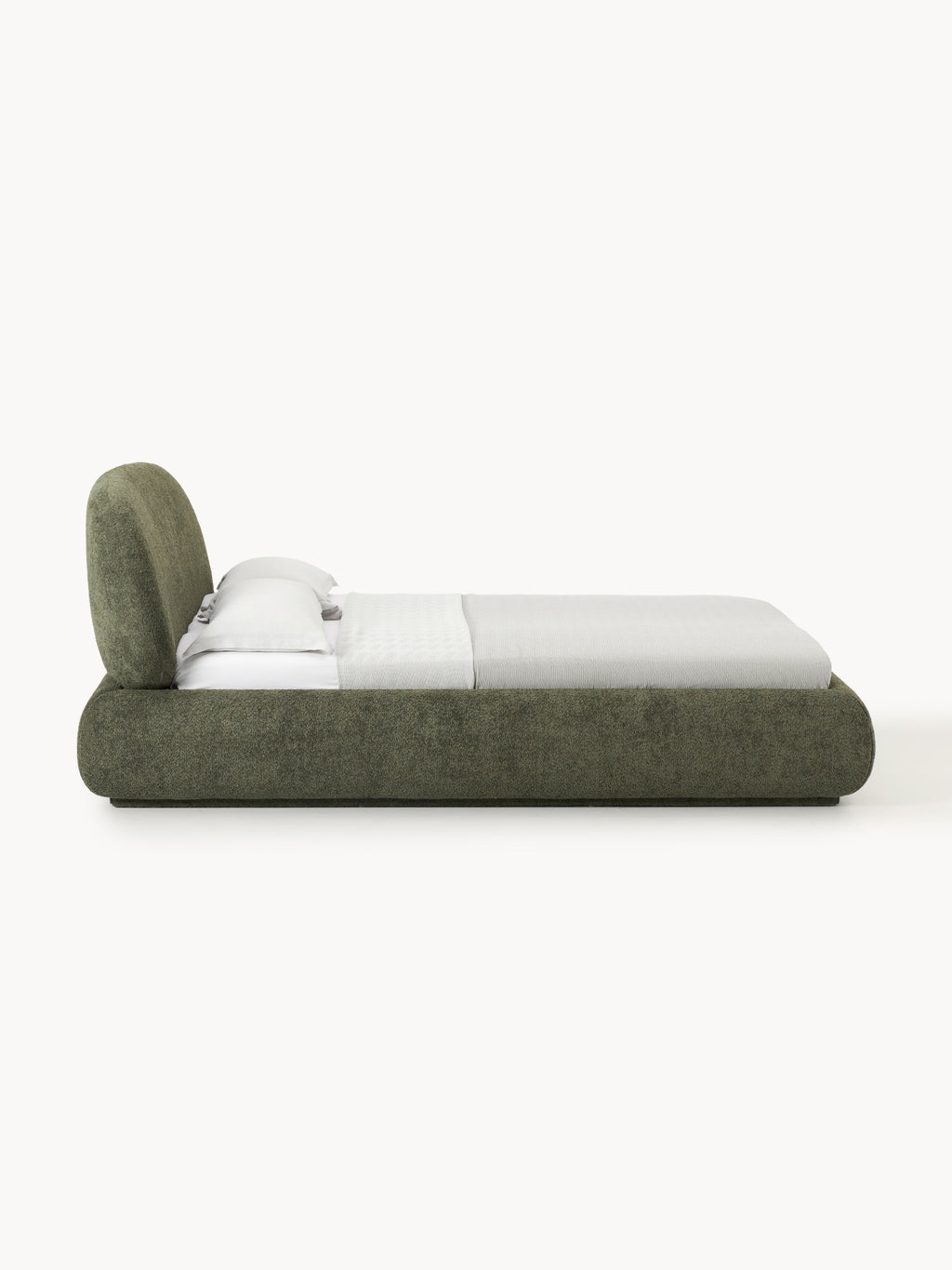 Alba Upholstered Teddy Bouclé Bed with Storage