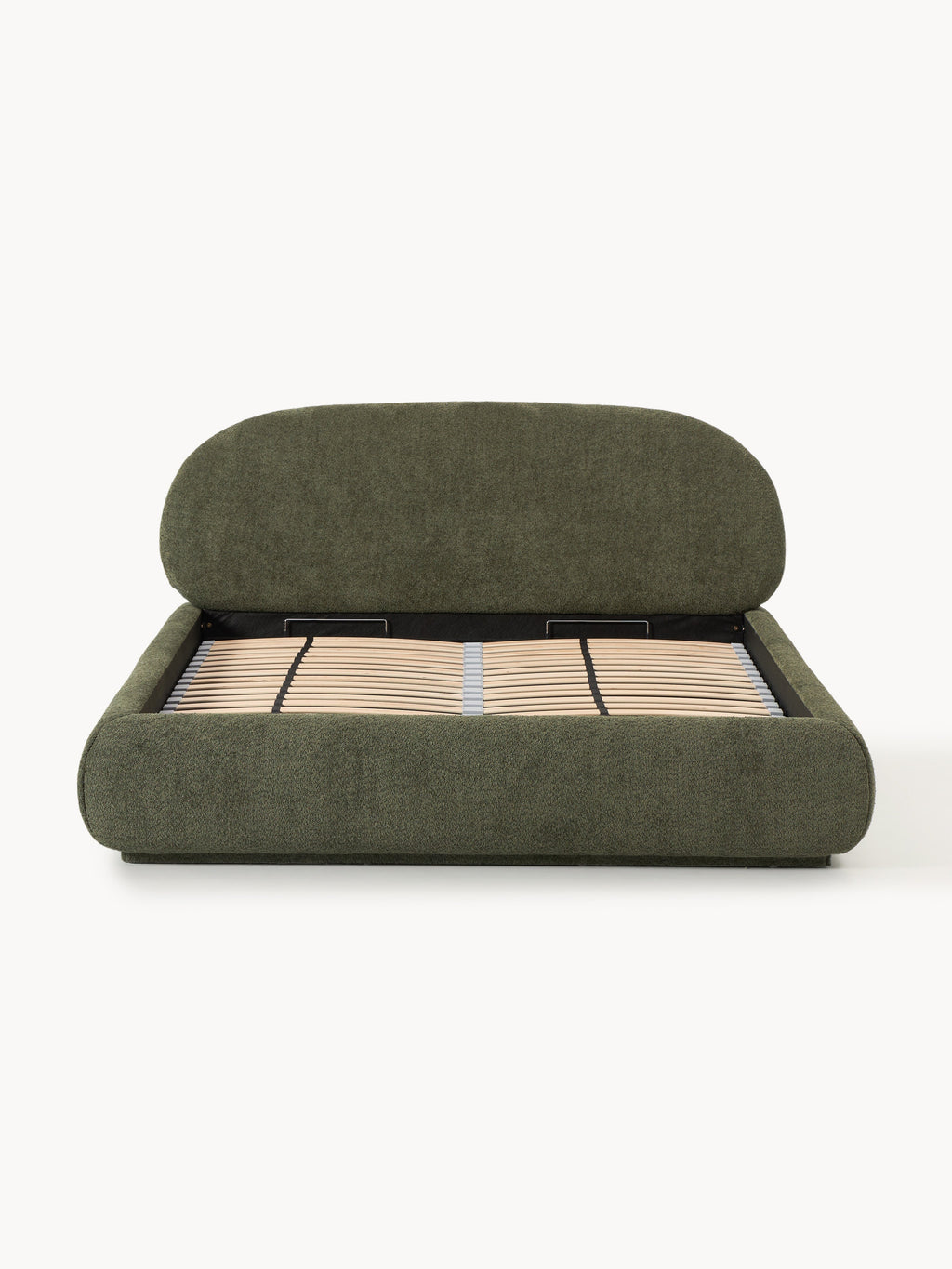Alba Upholstered Teddy Bouclé Bed with Storage