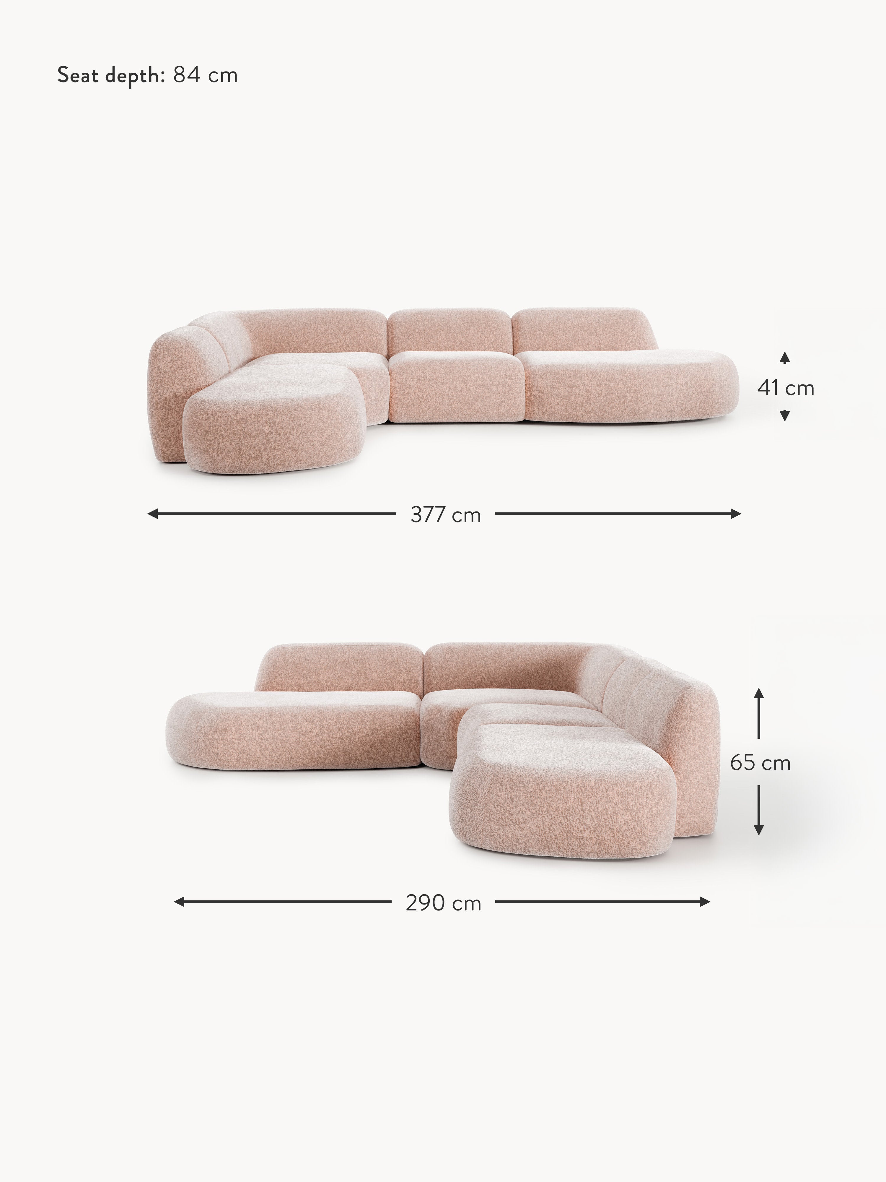 Wolke XL Modular Corner Sofa with Chaise Ends