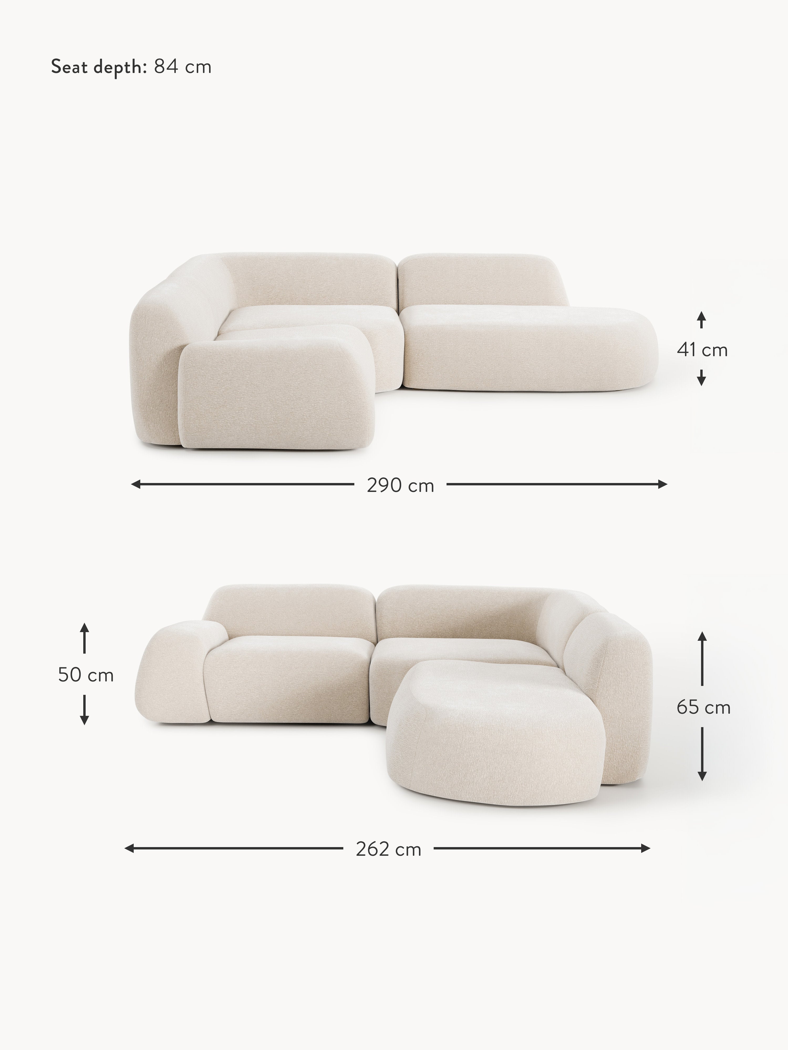 Wolke Modular Corner Sofa (4-seater) with Chaise End