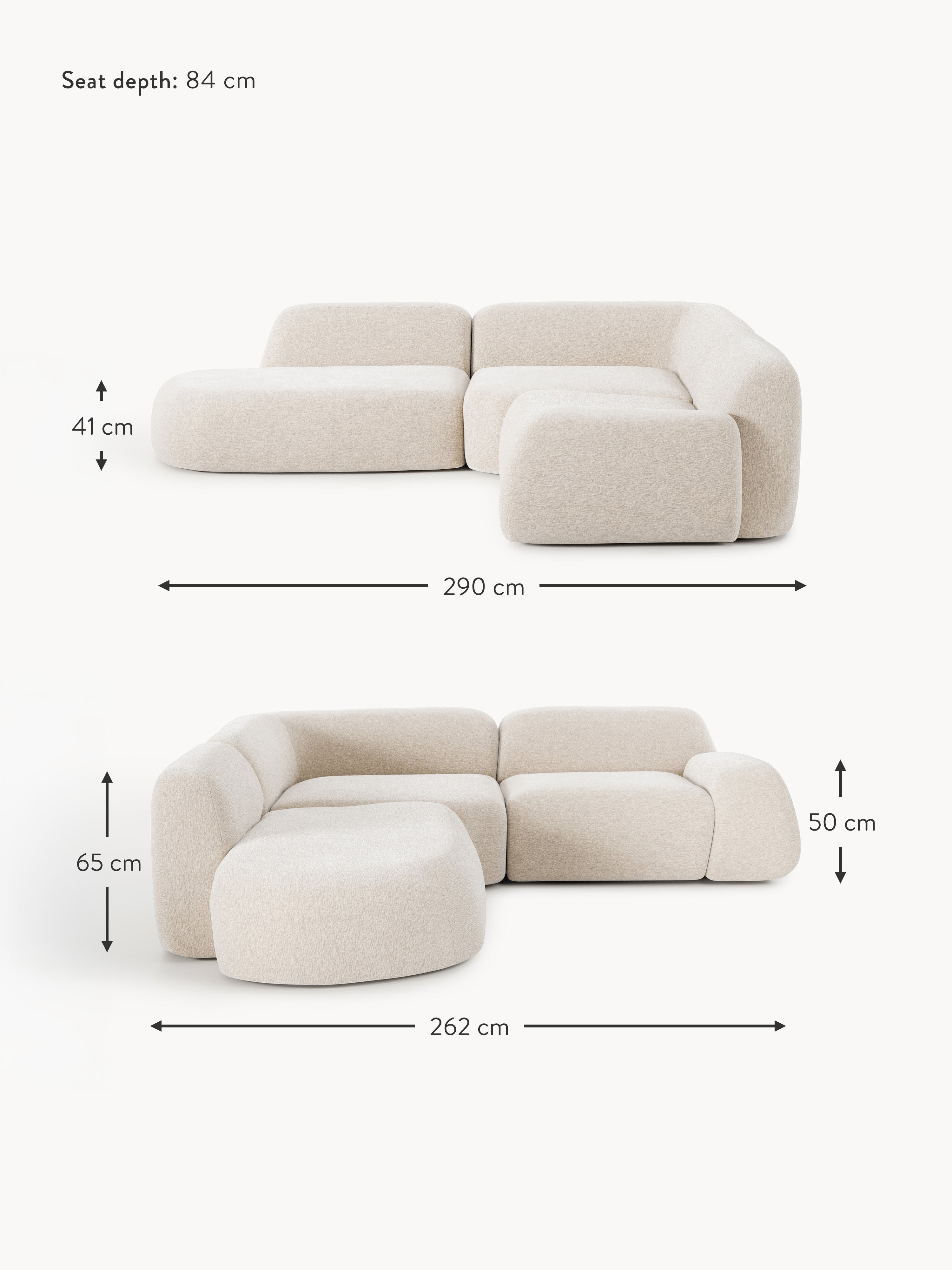 Wolke Modular Corner Sofa (4-seater) with Chaise End