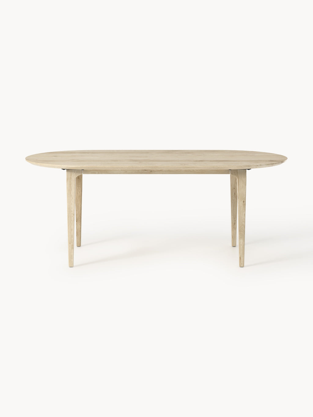 Archie Oval Oak Wood Dining Table, 200 x 100 cm