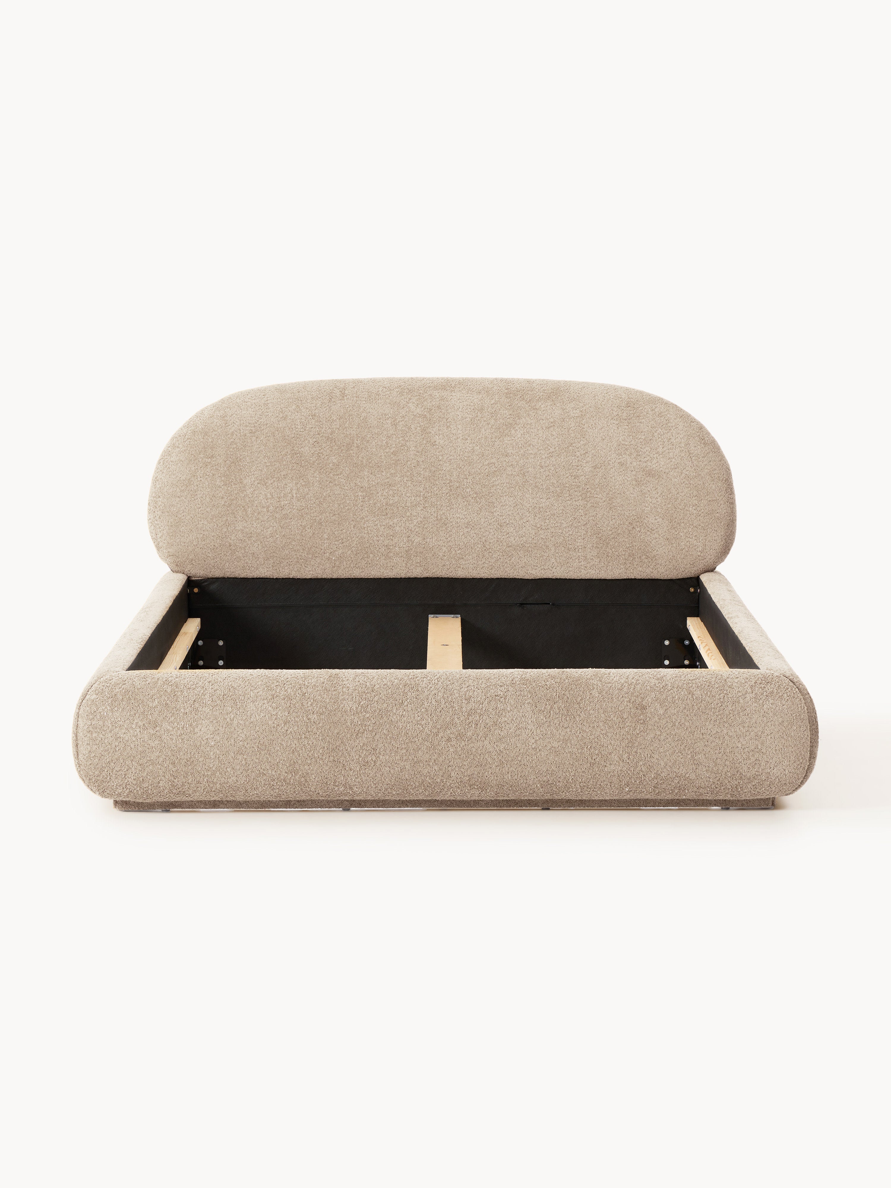 Alba Upholstered Teddy Bouclé Bed
