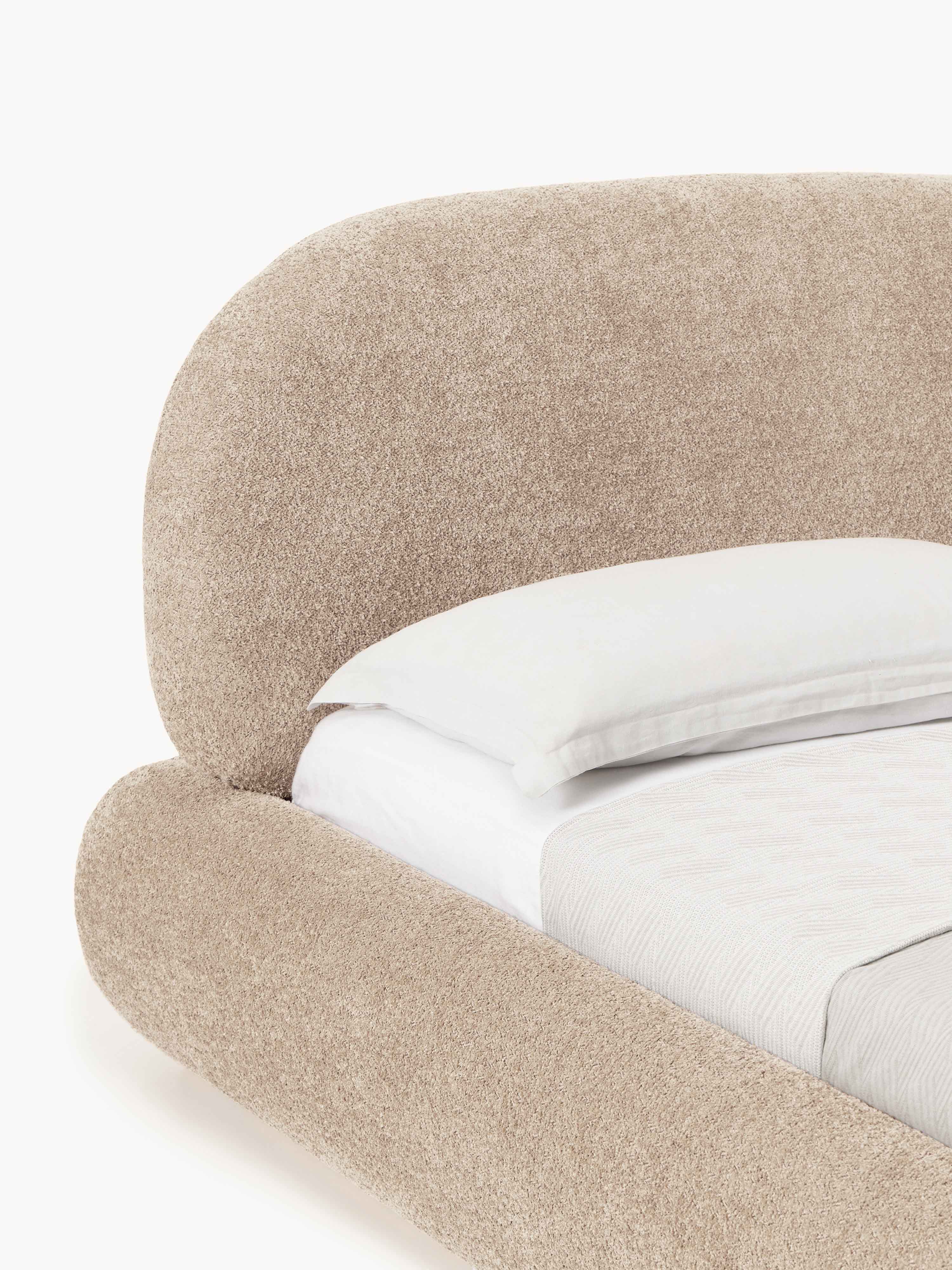 Alba Upholstered Teddy Bouclé Bed