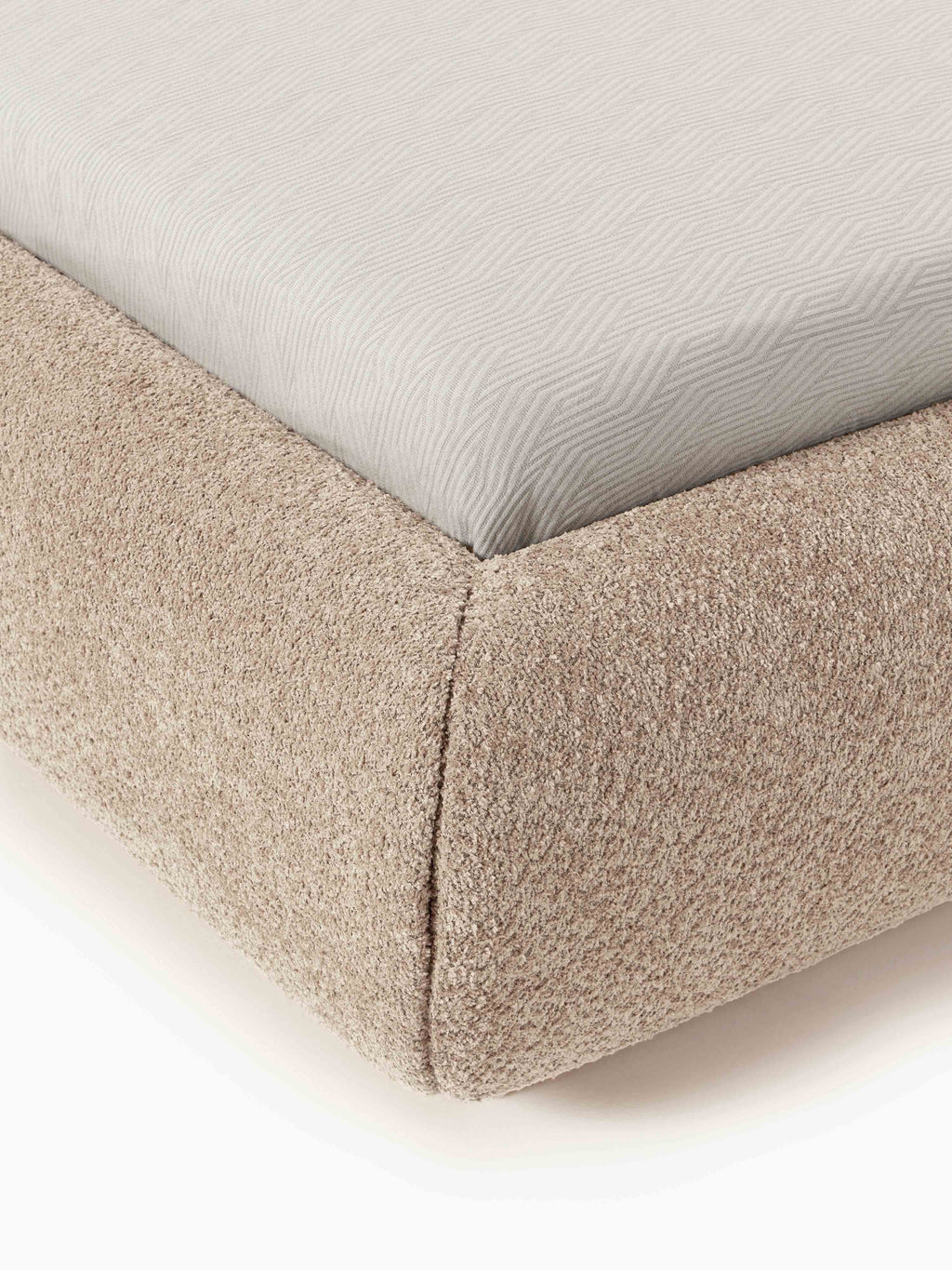 Alba Upholstered Teddy Bouclé Bed