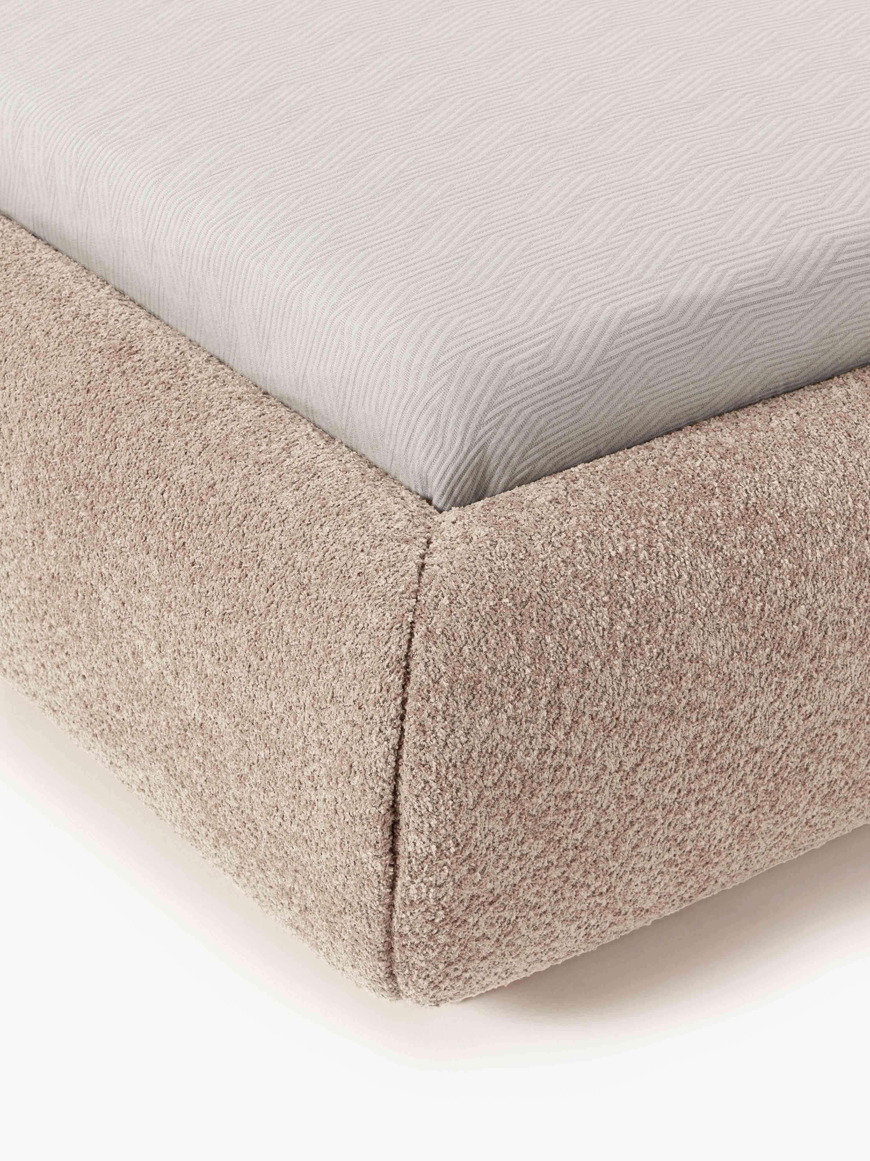 Alba Upholstered Teddy Bouclé Bed