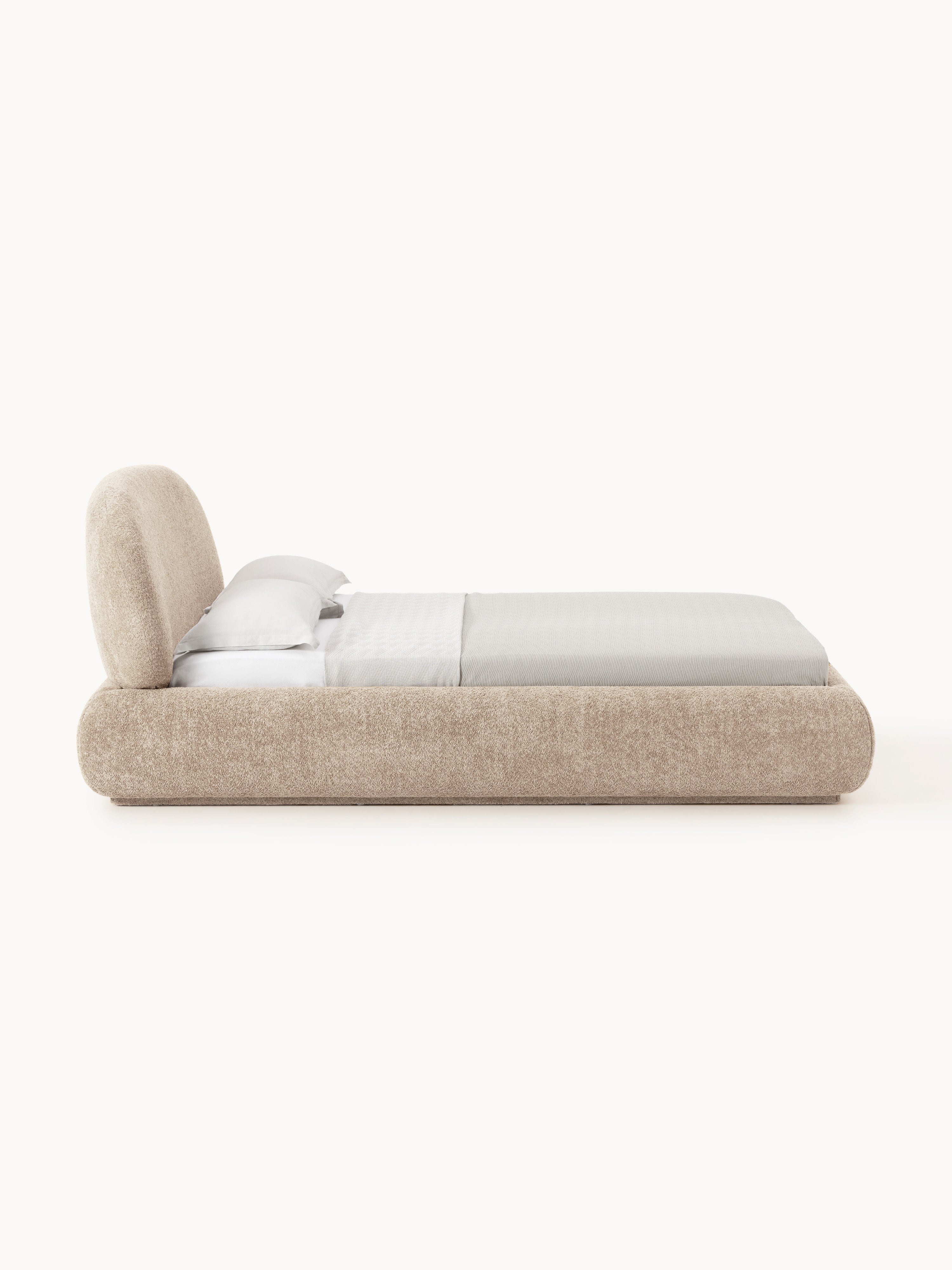 Alba Upholstered Teddy Bouclé Bed
