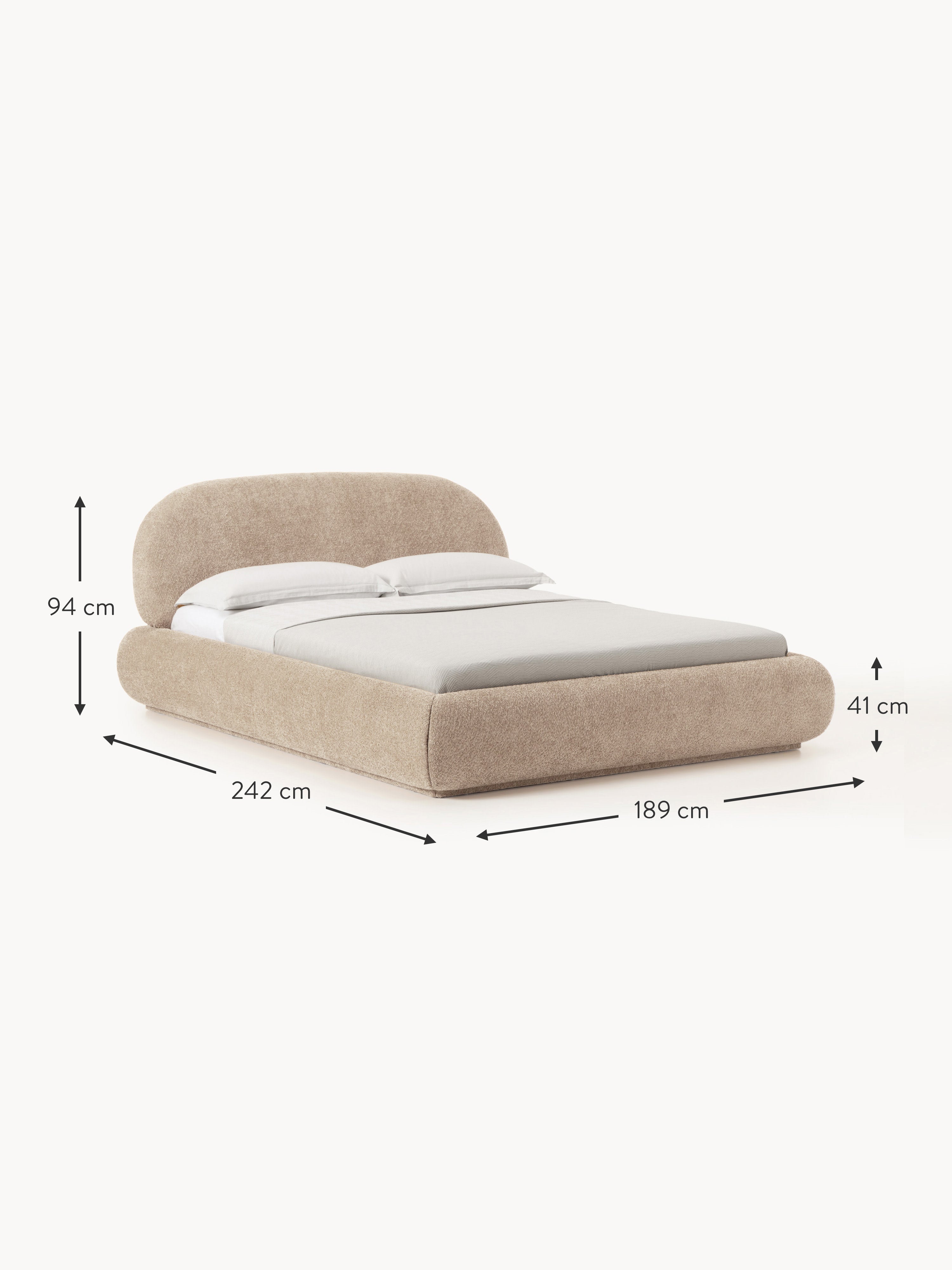 Alba Upholstered Teddy Bouclé Bed