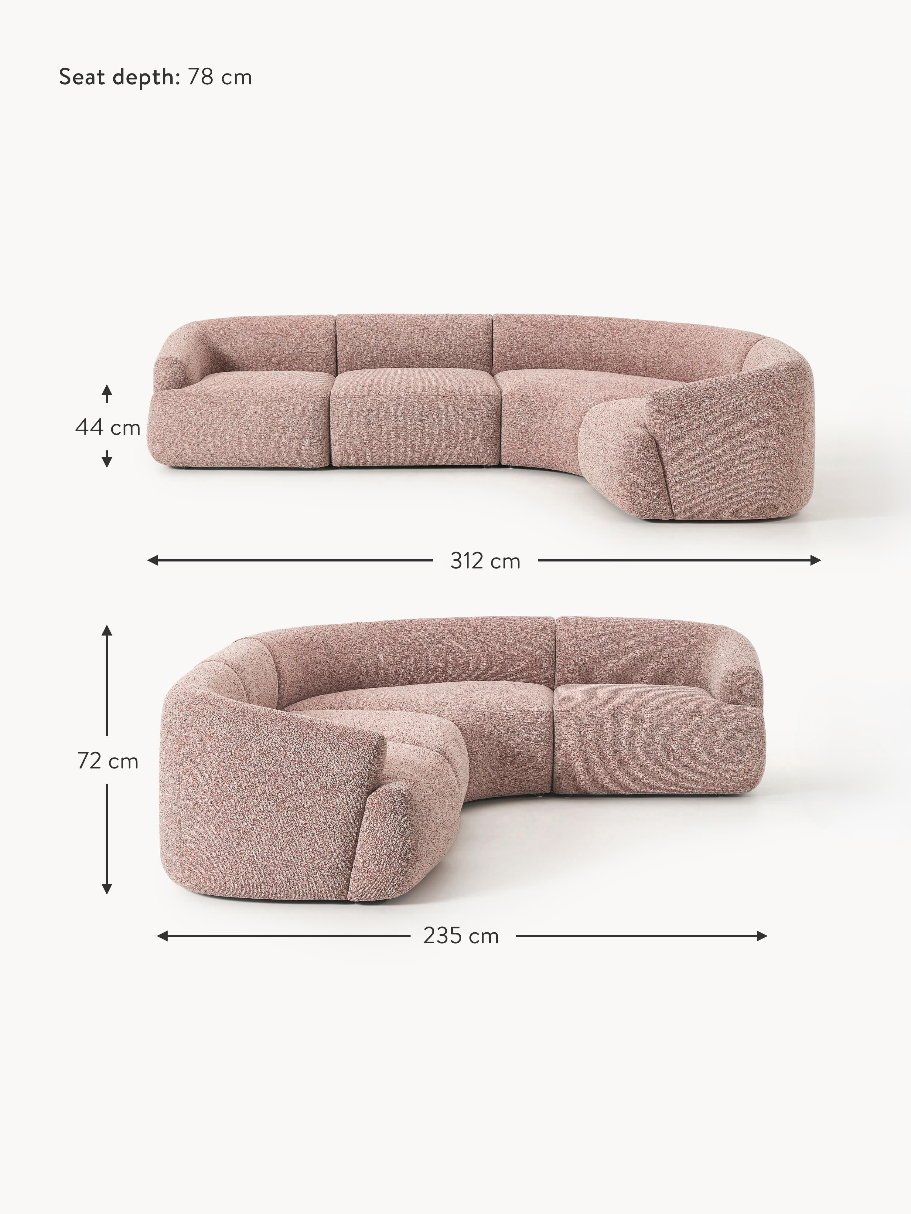 Sofia Modular Bouclé Corner Sofa (4-seater)
