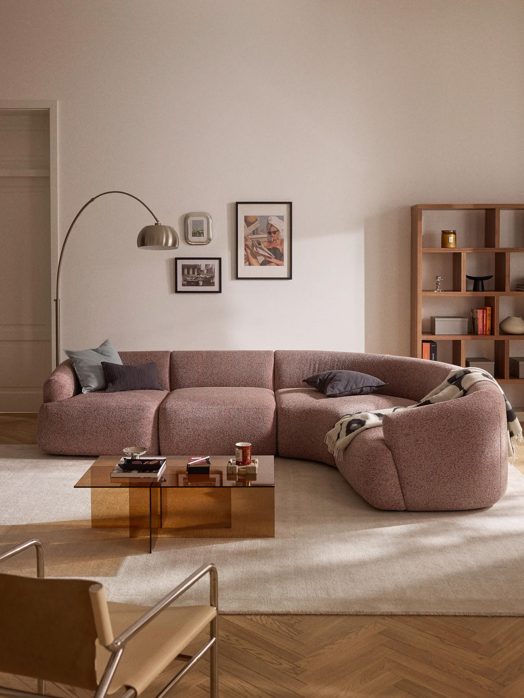 Sofia Modular Bouclé Corner Sofa (4-seater)