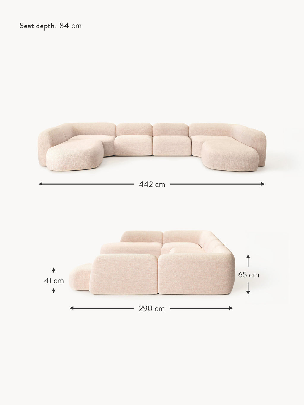 Wolke XL Modular Bouclé Sofa
