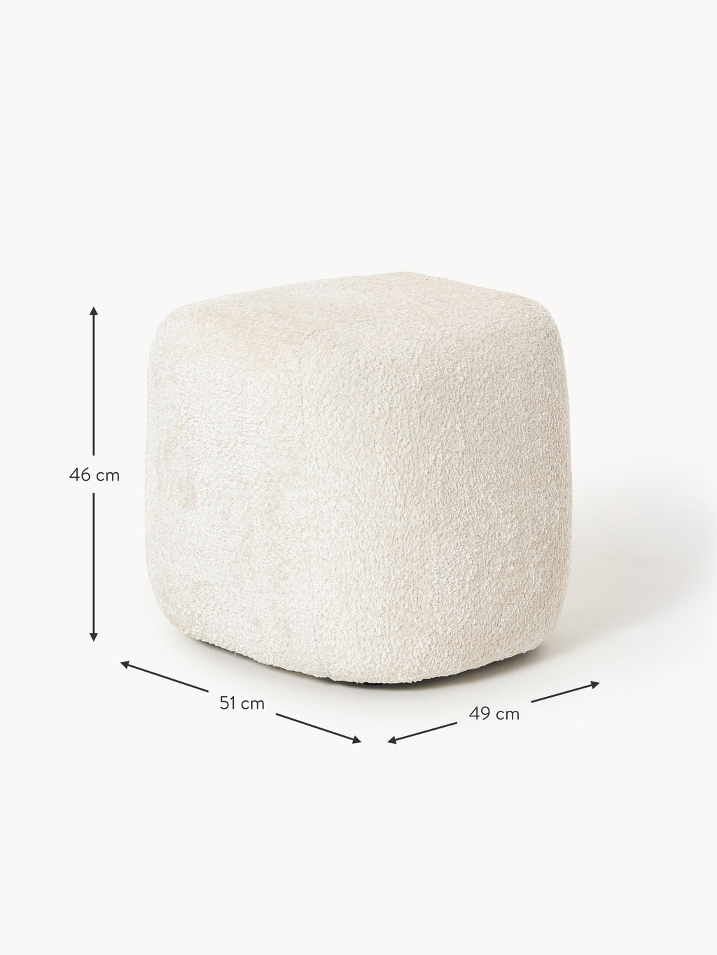 Wolke High Teddy Bouclé Ottoman