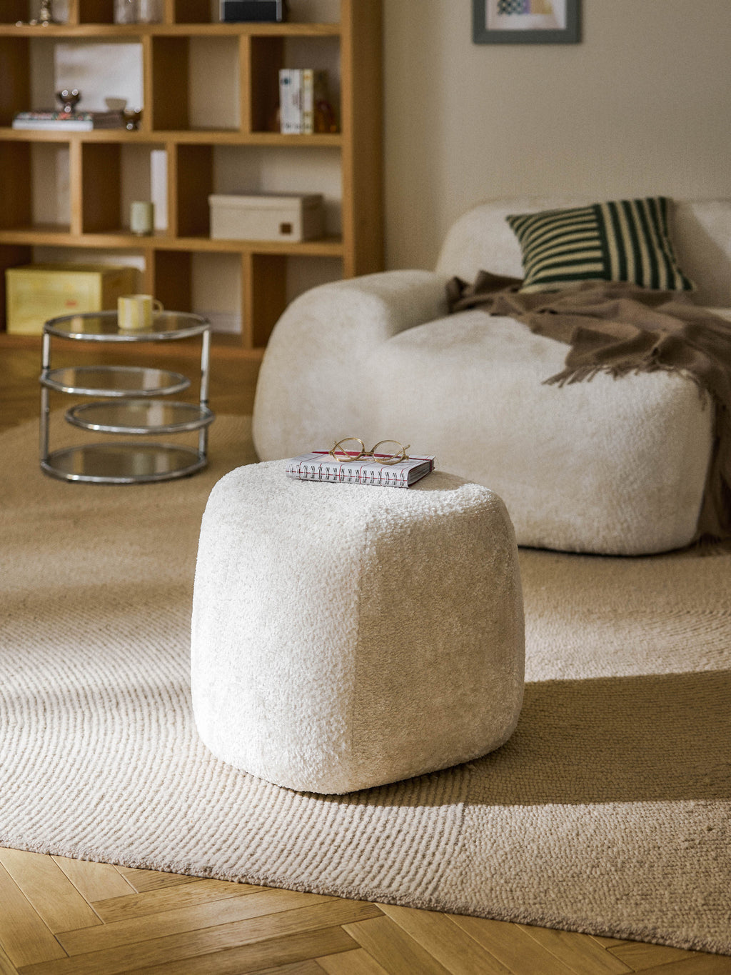 Wolke High Teddy Bouclé Ottoman