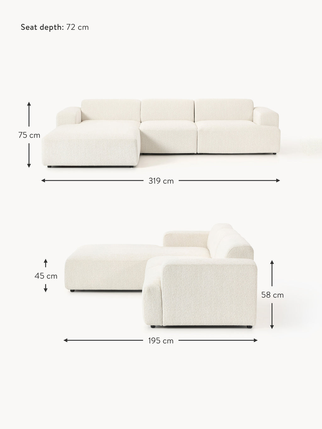 Melva Corner Sofa (4-seater)