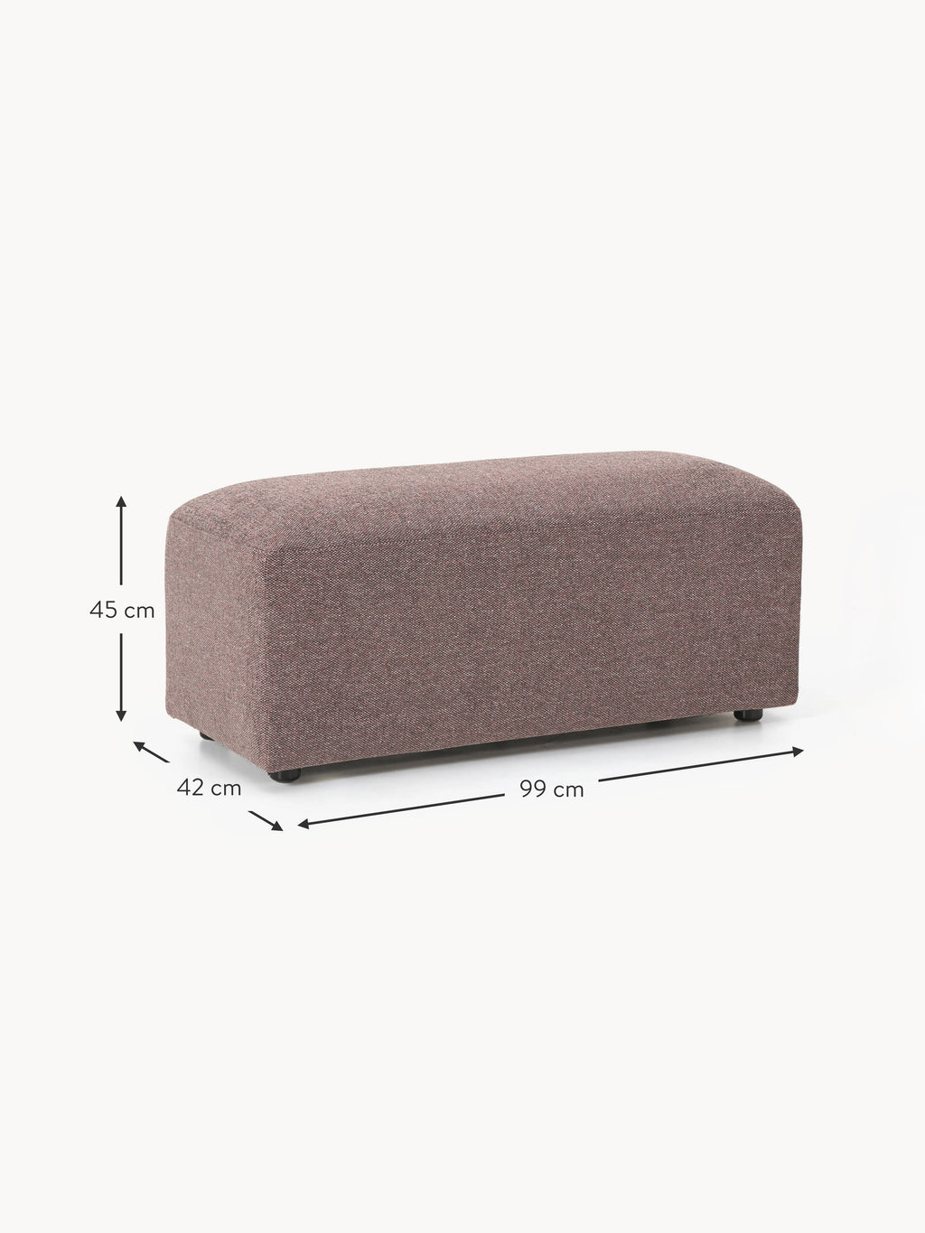 Melva Ottoman, W 99 x D 42 cm
